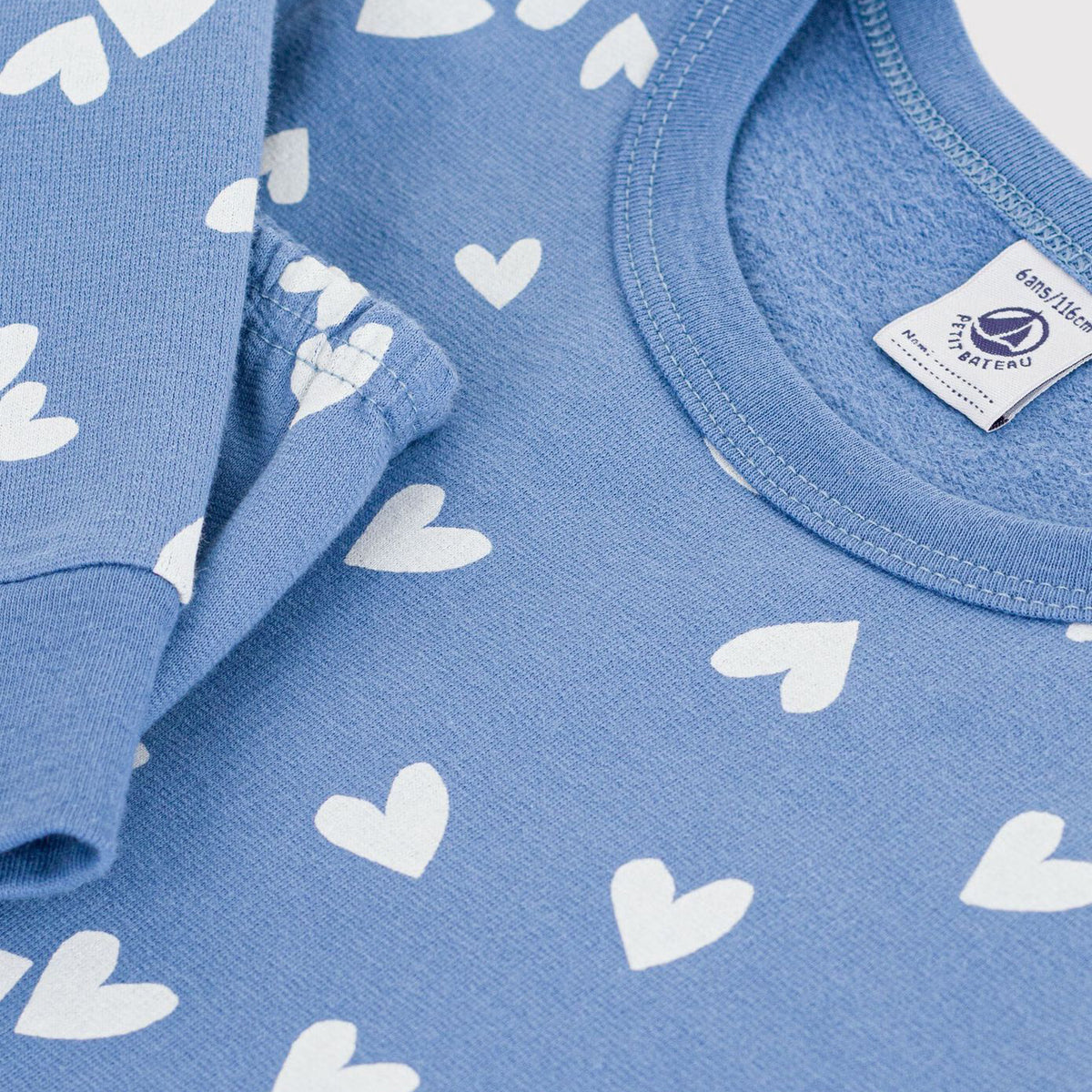 Ensemble de pyjama pour fille en coton bleu imprimé