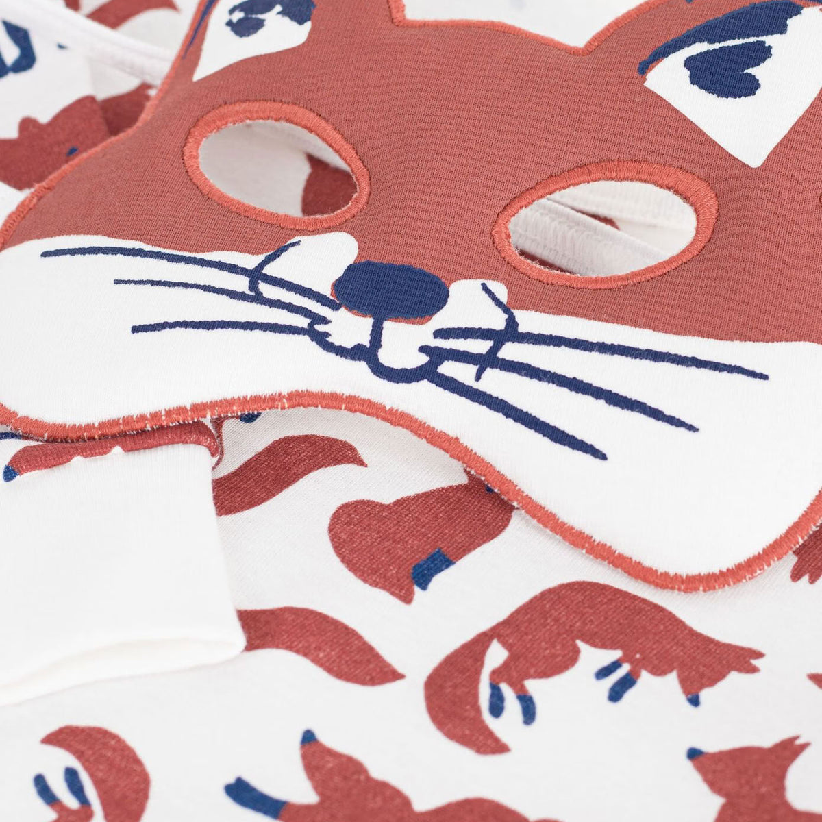 Boys Multicolor Fox Printed Cotton Nightwear Set
