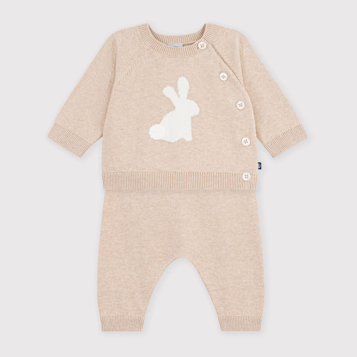Ensemble en tricot de coton beige pour bébés garçons et filles