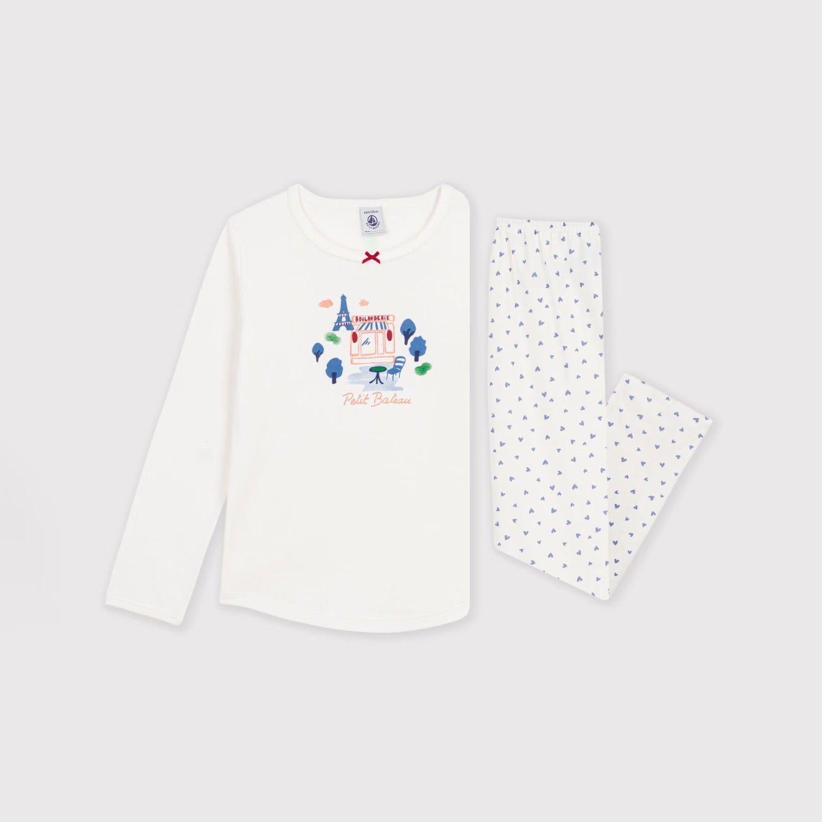Girls White Cotton Nightwear Set