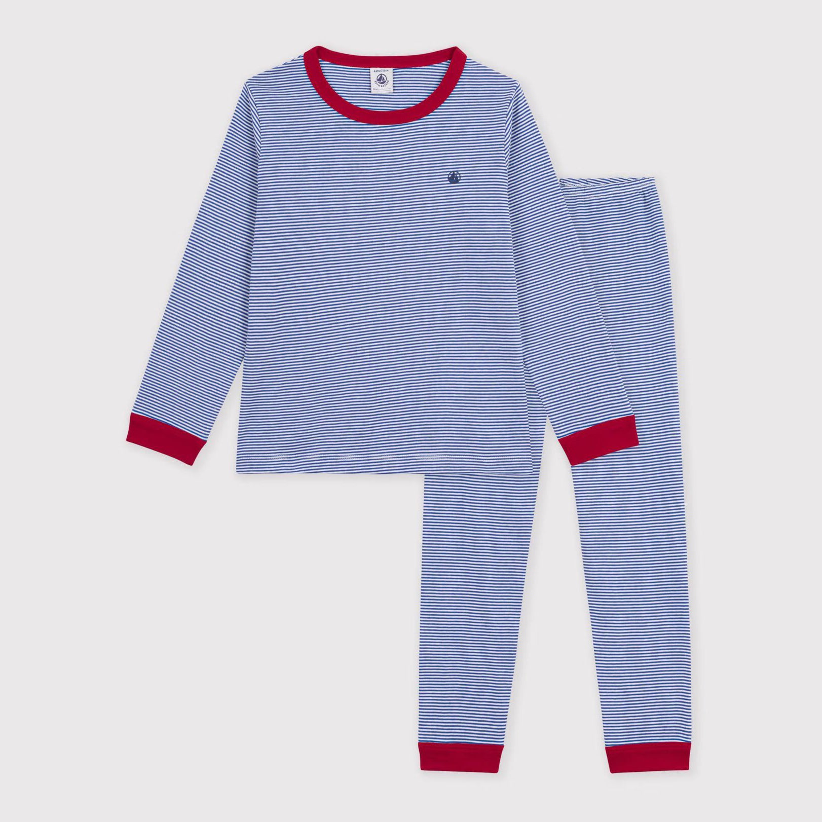Boys Blue Stripes Cotton Nightwear Set