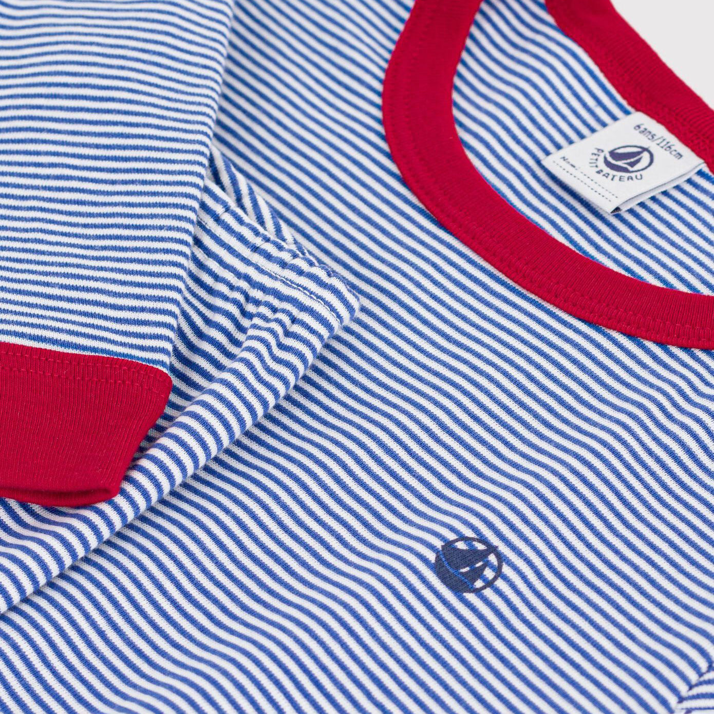 Boys Blue Stripes Cotton Nightwear Set