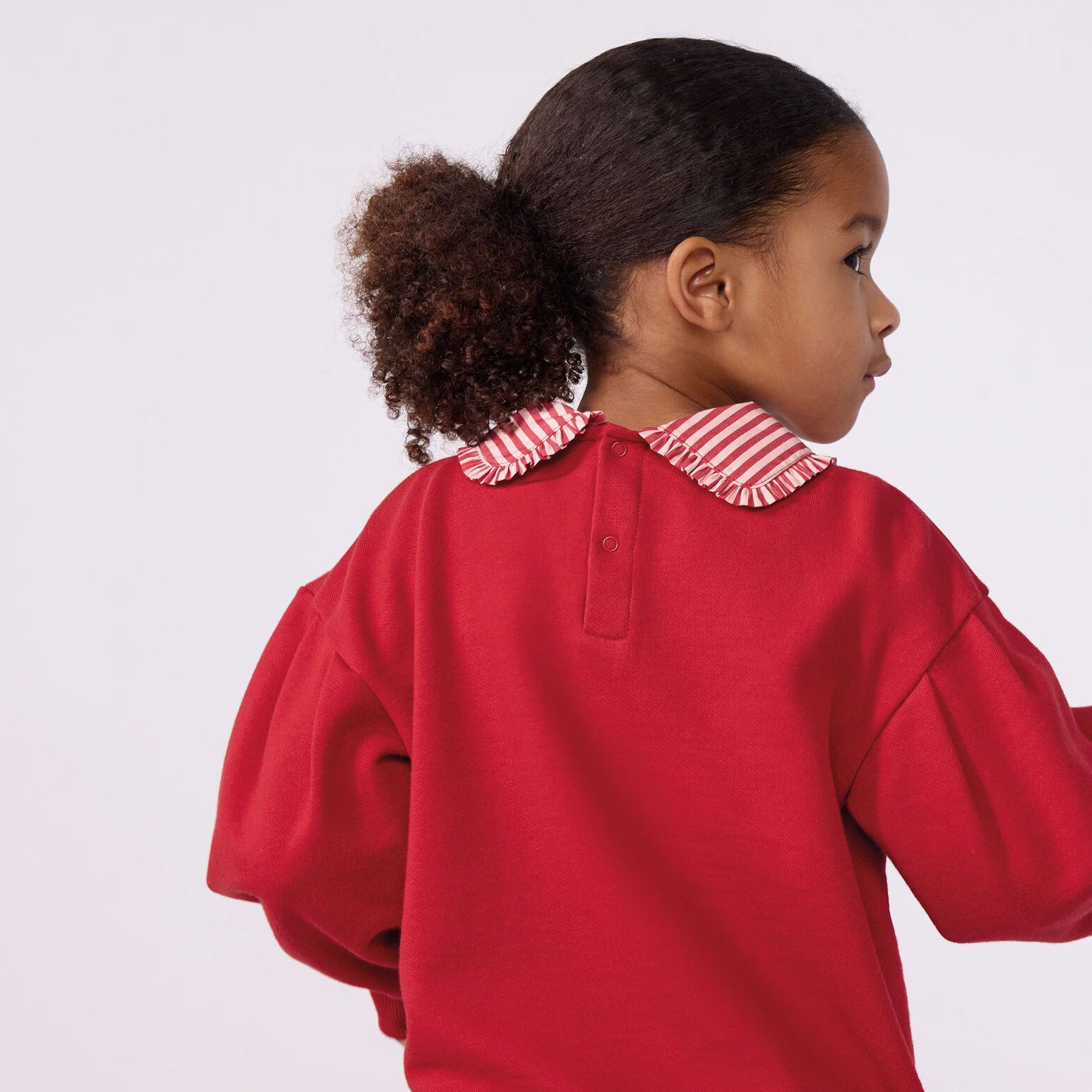 Girls Red Cotton Sweatshirt