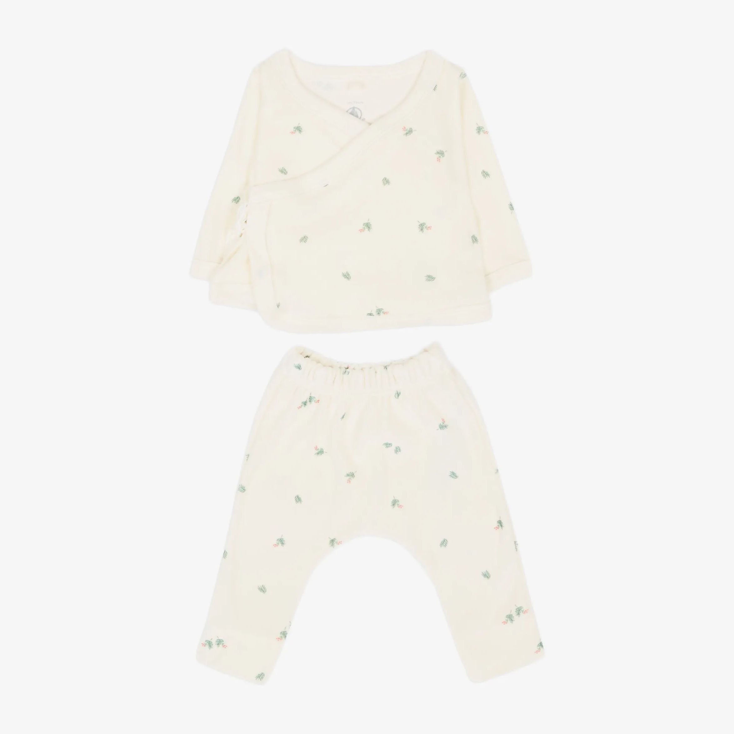Baby Girls White Floral Cotton Set(3 Pack)