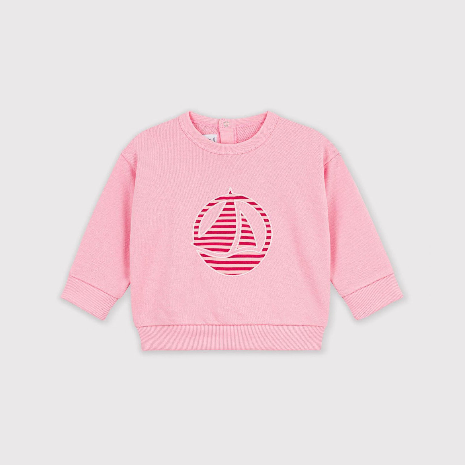Baby Girls Pink Logo Cotton Sweatshirt