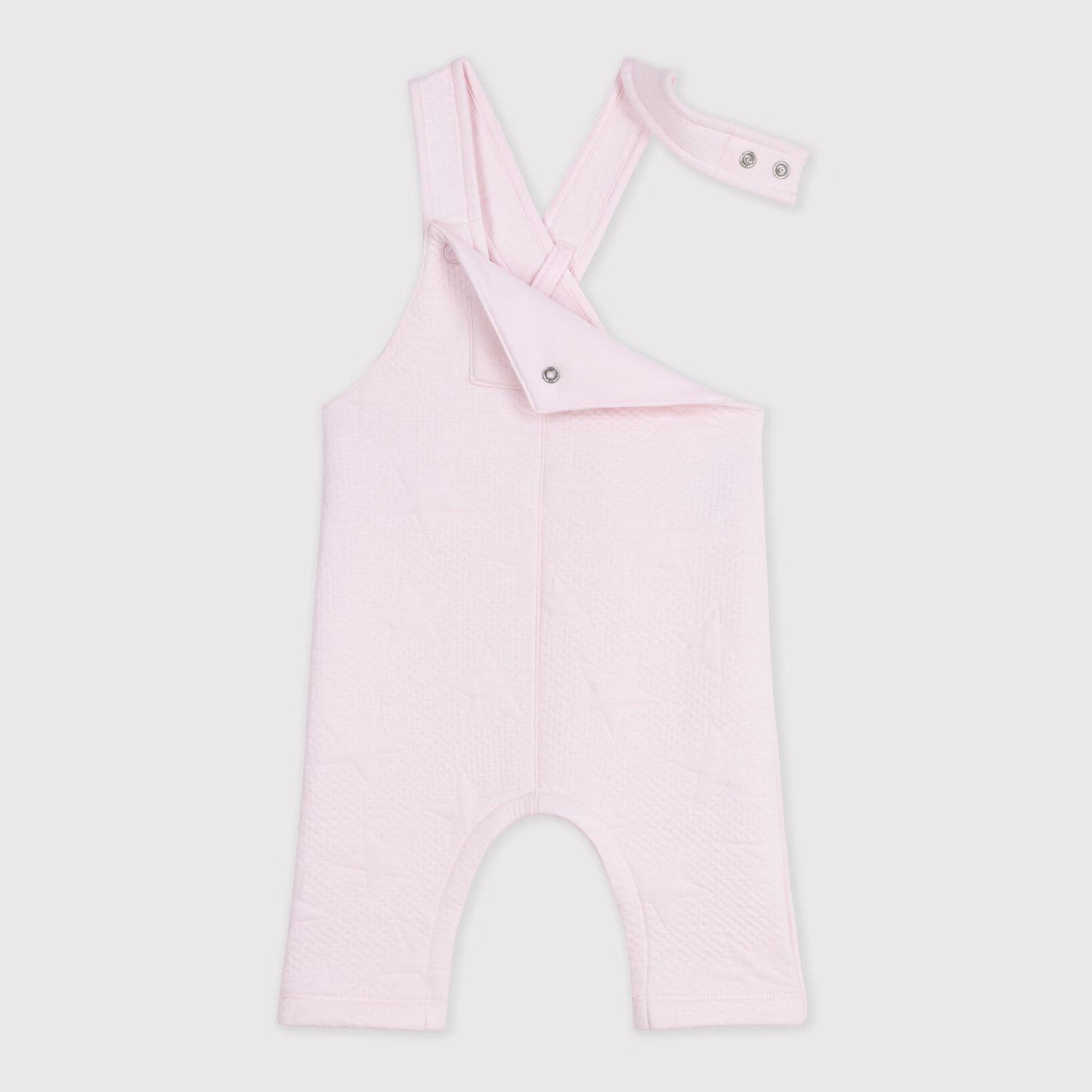 Baby Girls Light Pink Cotton Jumpsuit