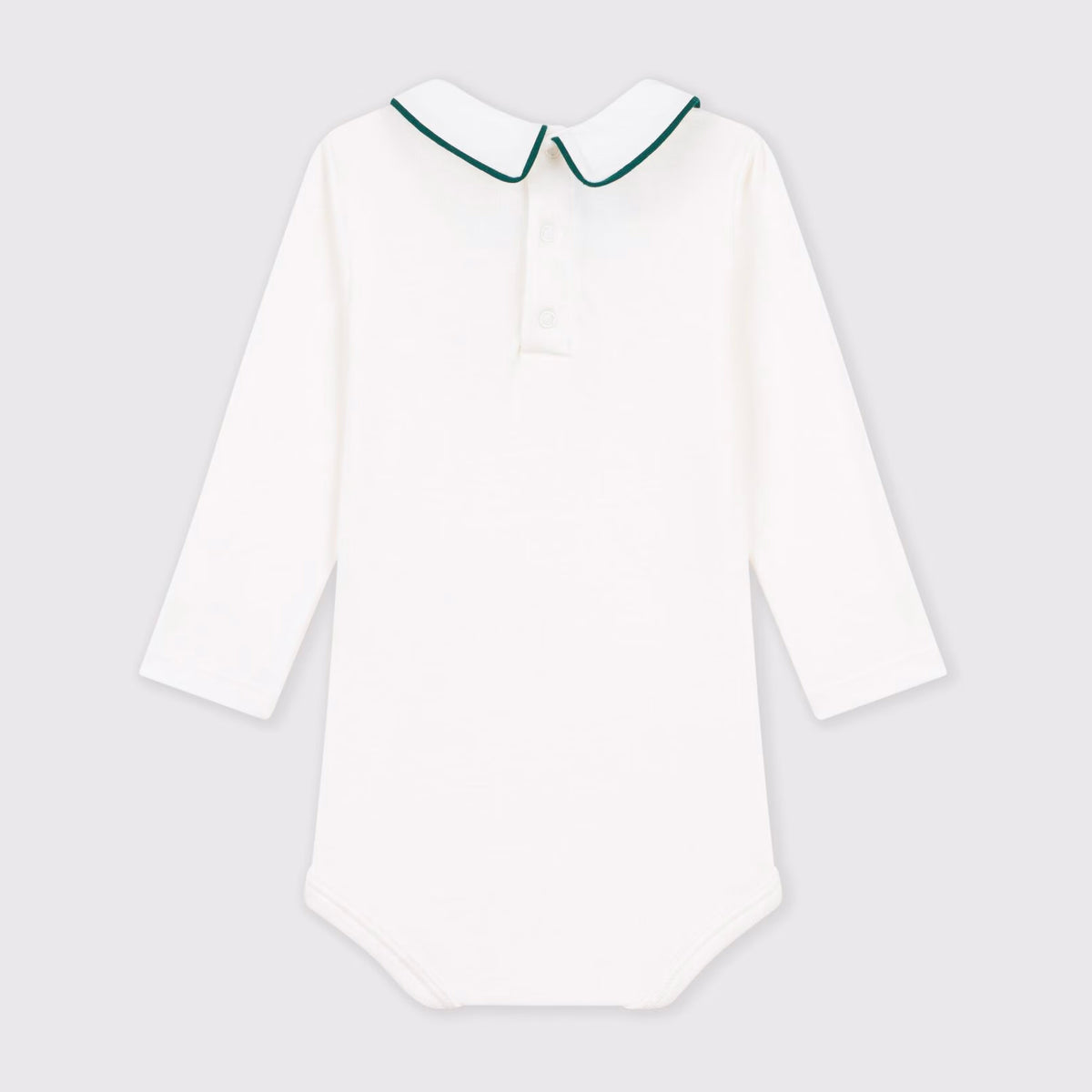 Baby Boys & Girls White Embroidered Cotton Babysuit