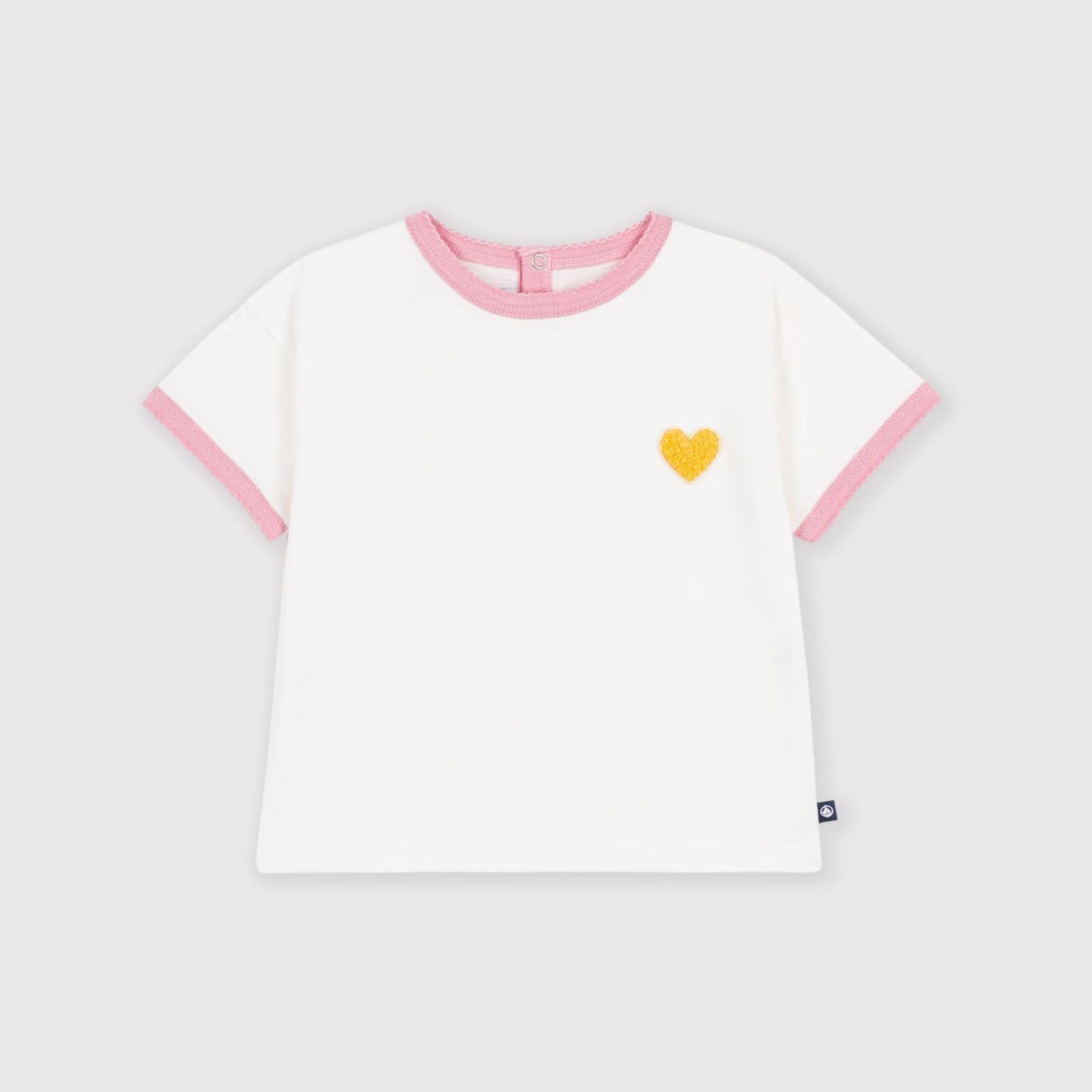 Baby Girls White Cotton T-Shirt