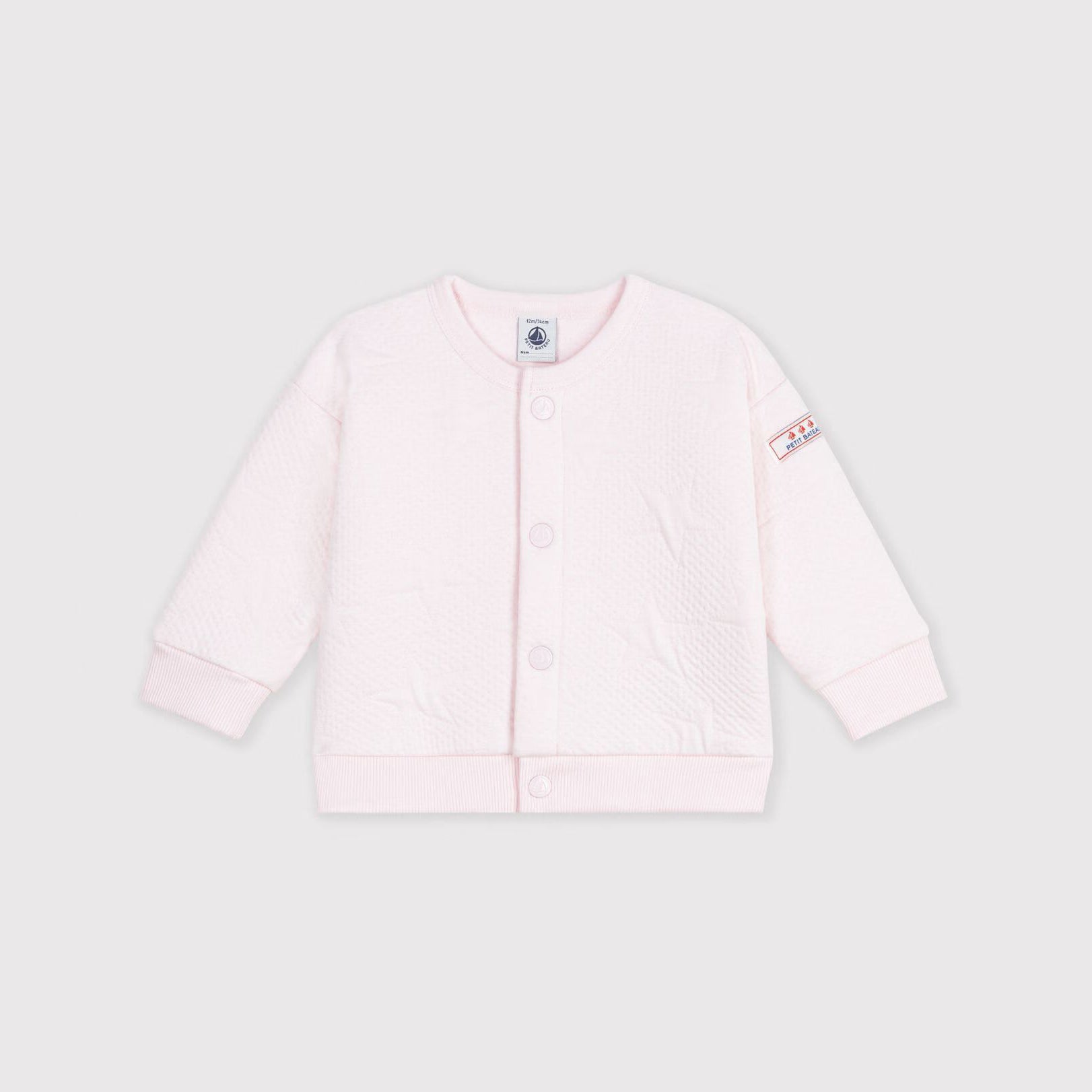 Baby Girls Light Pink Cotton Cardigan