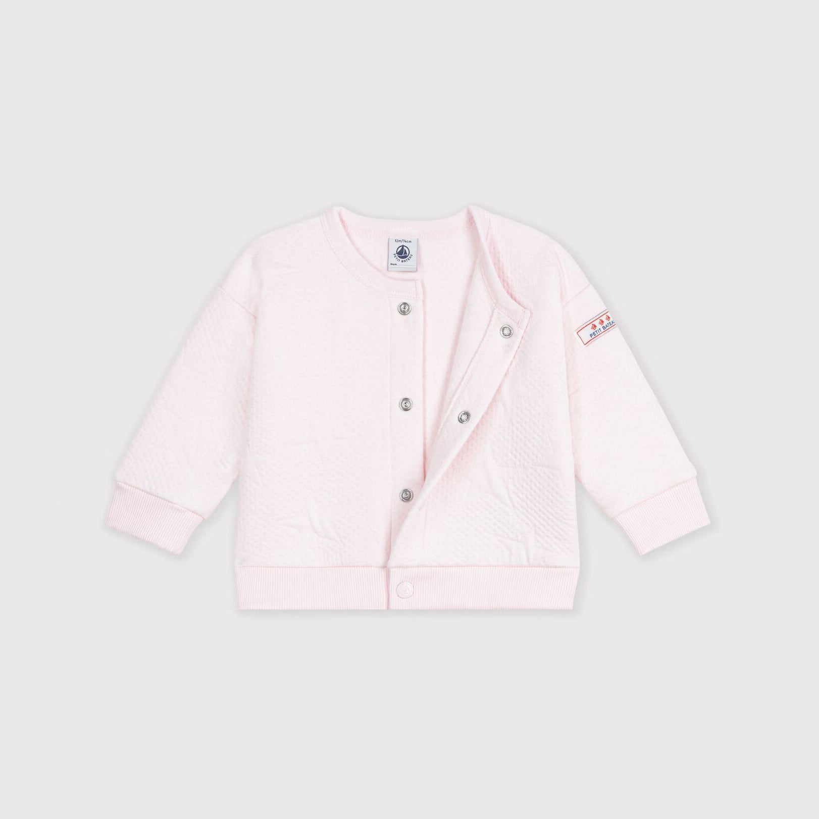 Baby Girls Light Pink Cotton Cardigan
