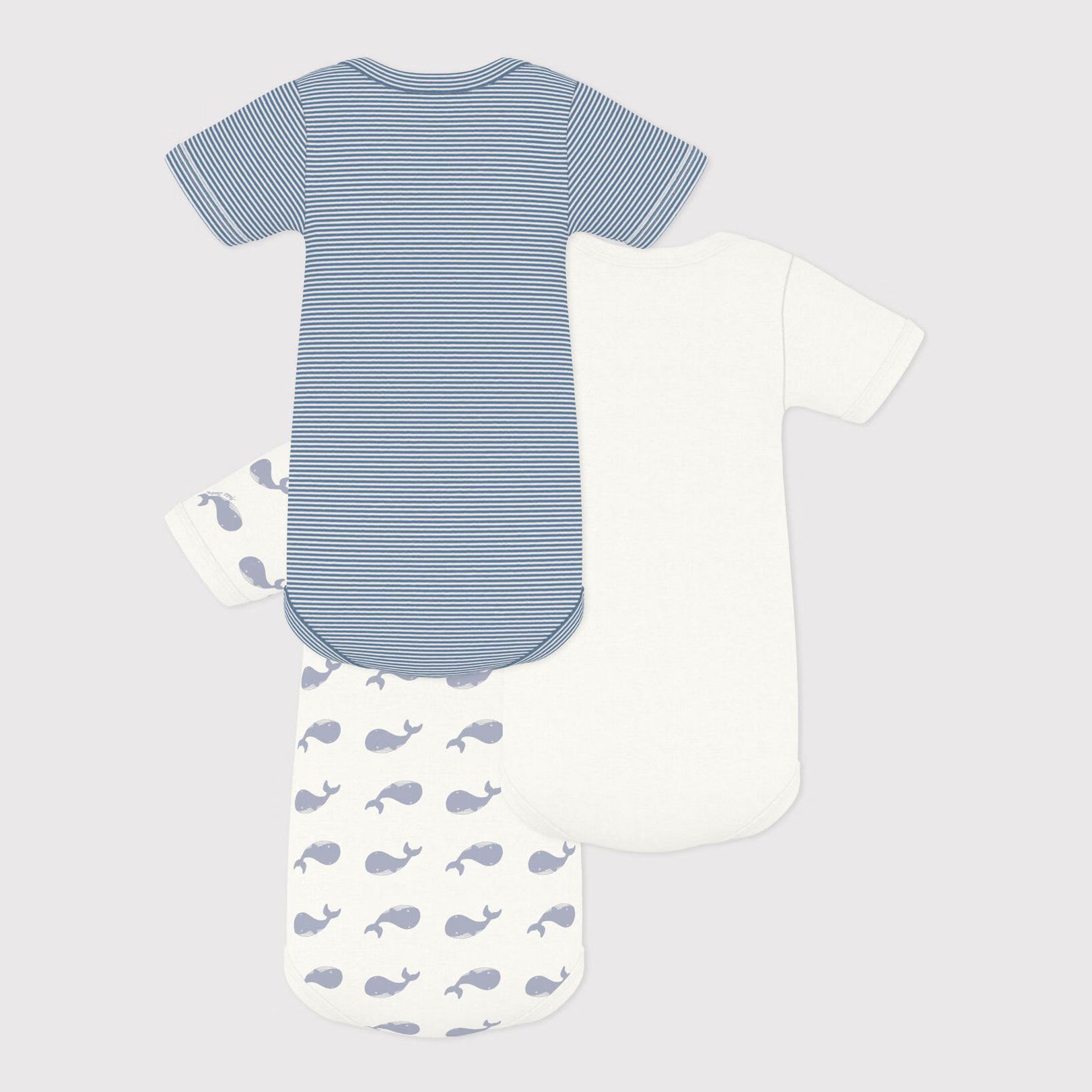 Baby Boys & Girls Tricolor Cotton Babysuit Set(3 Pack)