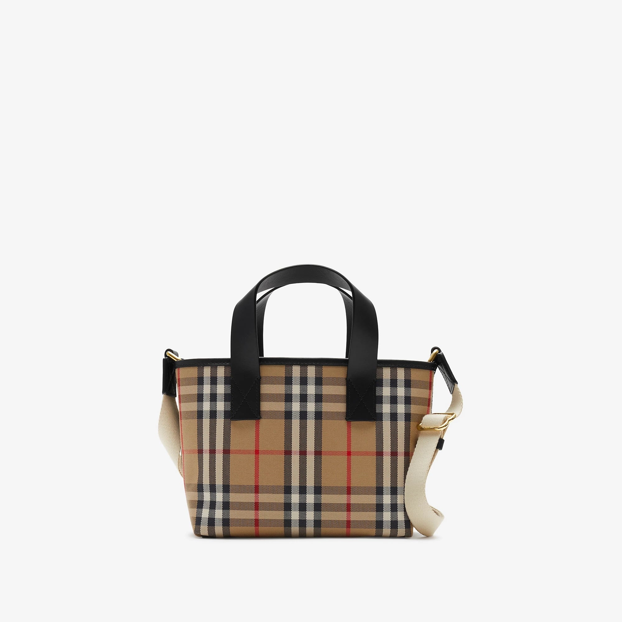 Girls Beige Check Handbag