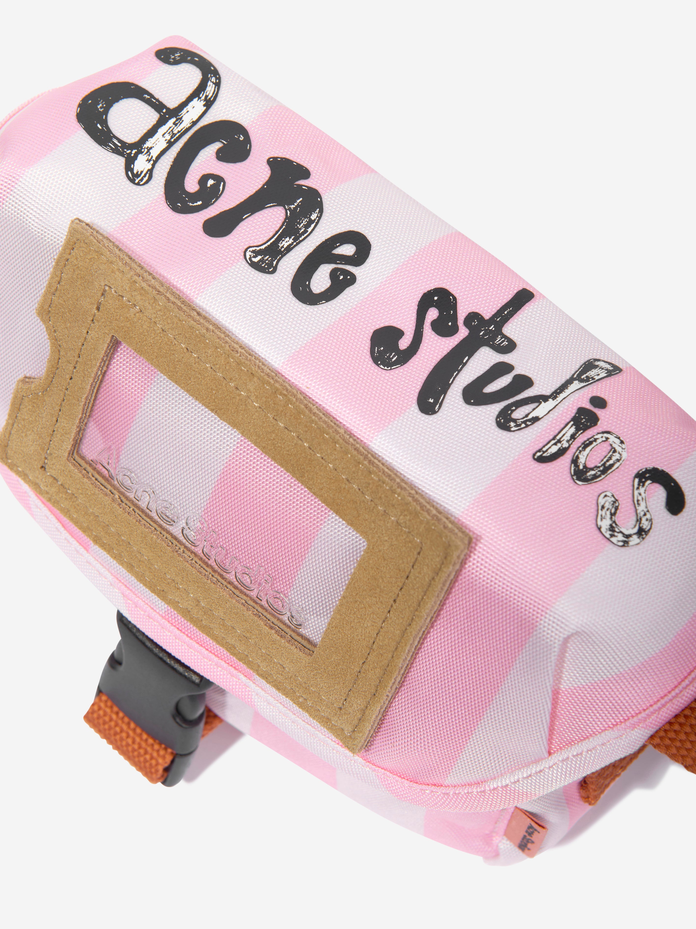 Kids Striped Messenger Bag in Pink