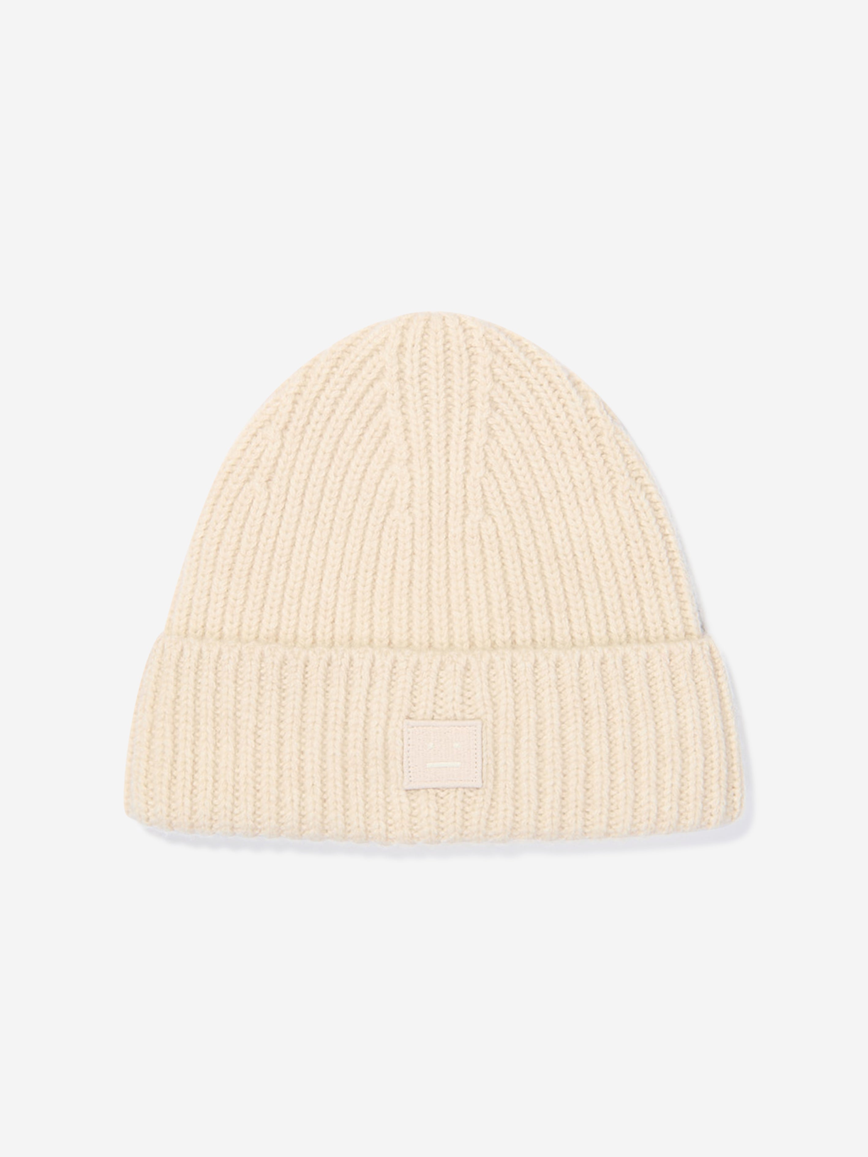Kids Wool Knitted Beanie Hat in Beige