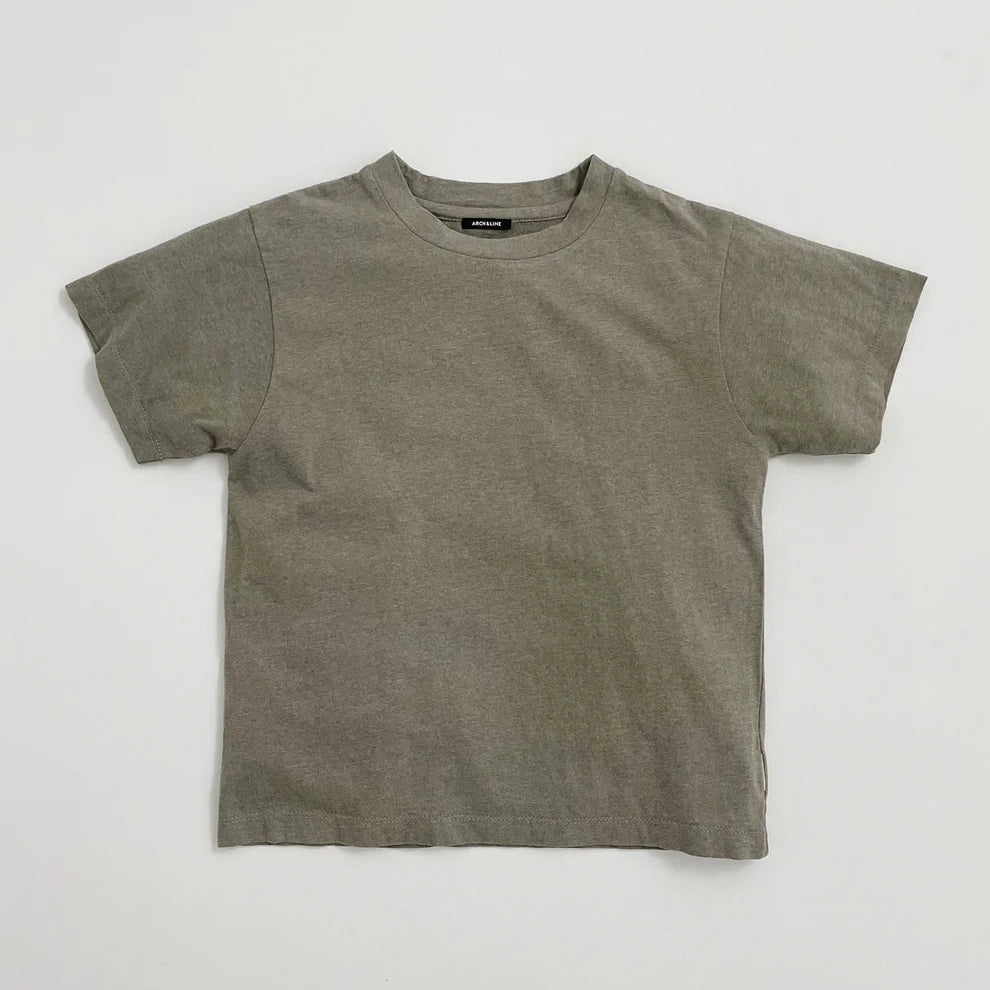 Boys & Girls Olive Cotton T-Shirt