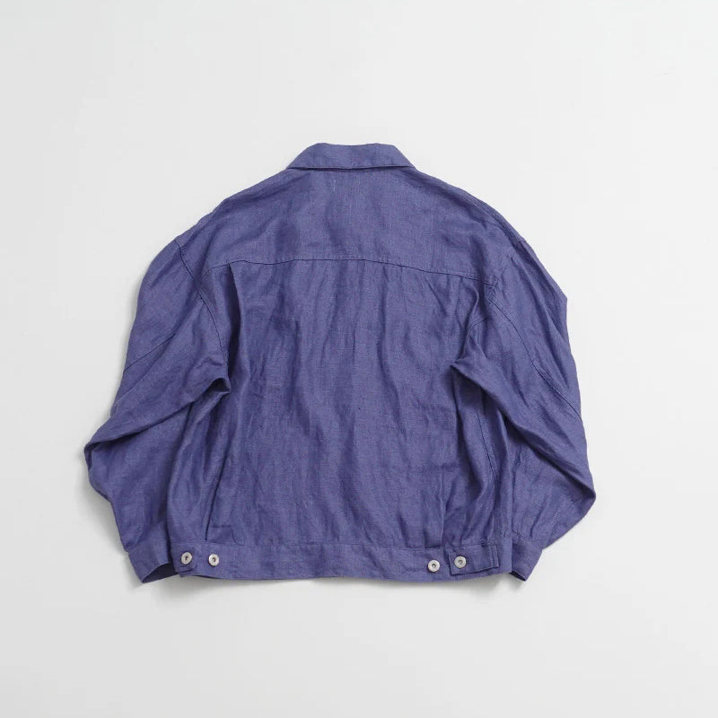 Boys & Girls Blue Purple Linen Jacket