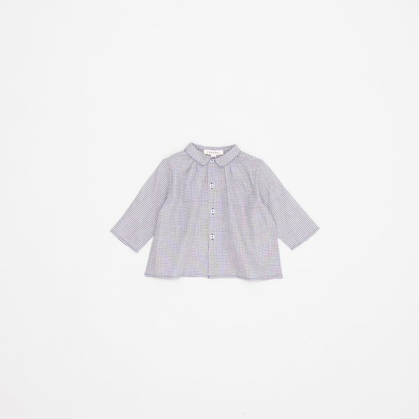 Baby Girls Charcoal Check Cotton Shirt