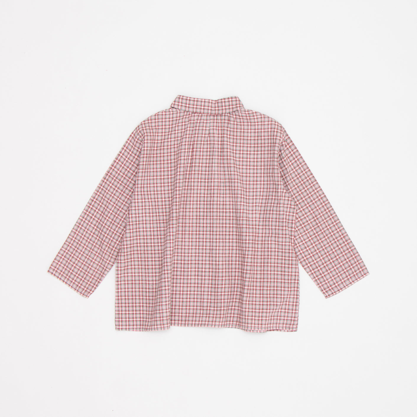 Girls Pink Check Cotton Shirt