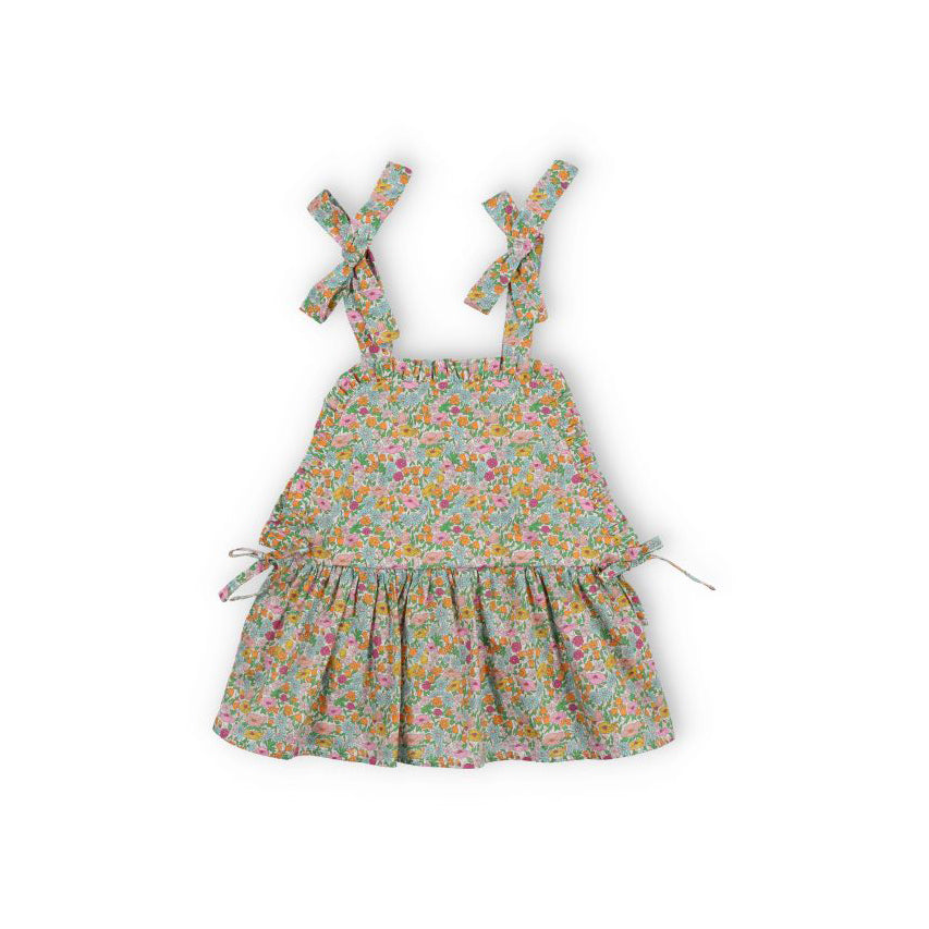 Girls Colorful Floral Cotton Strap Top
