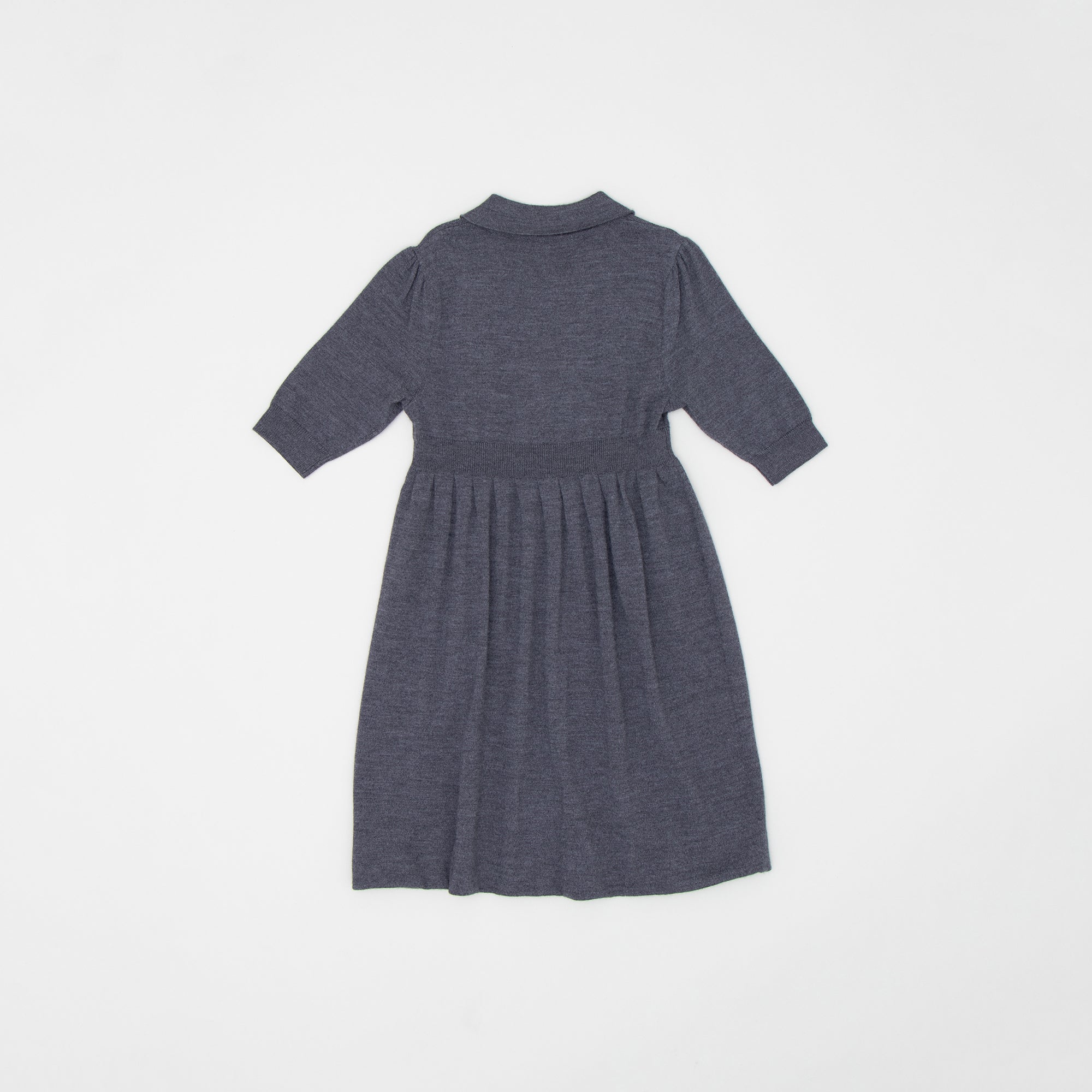 Girls Dark Grey Wool Dress