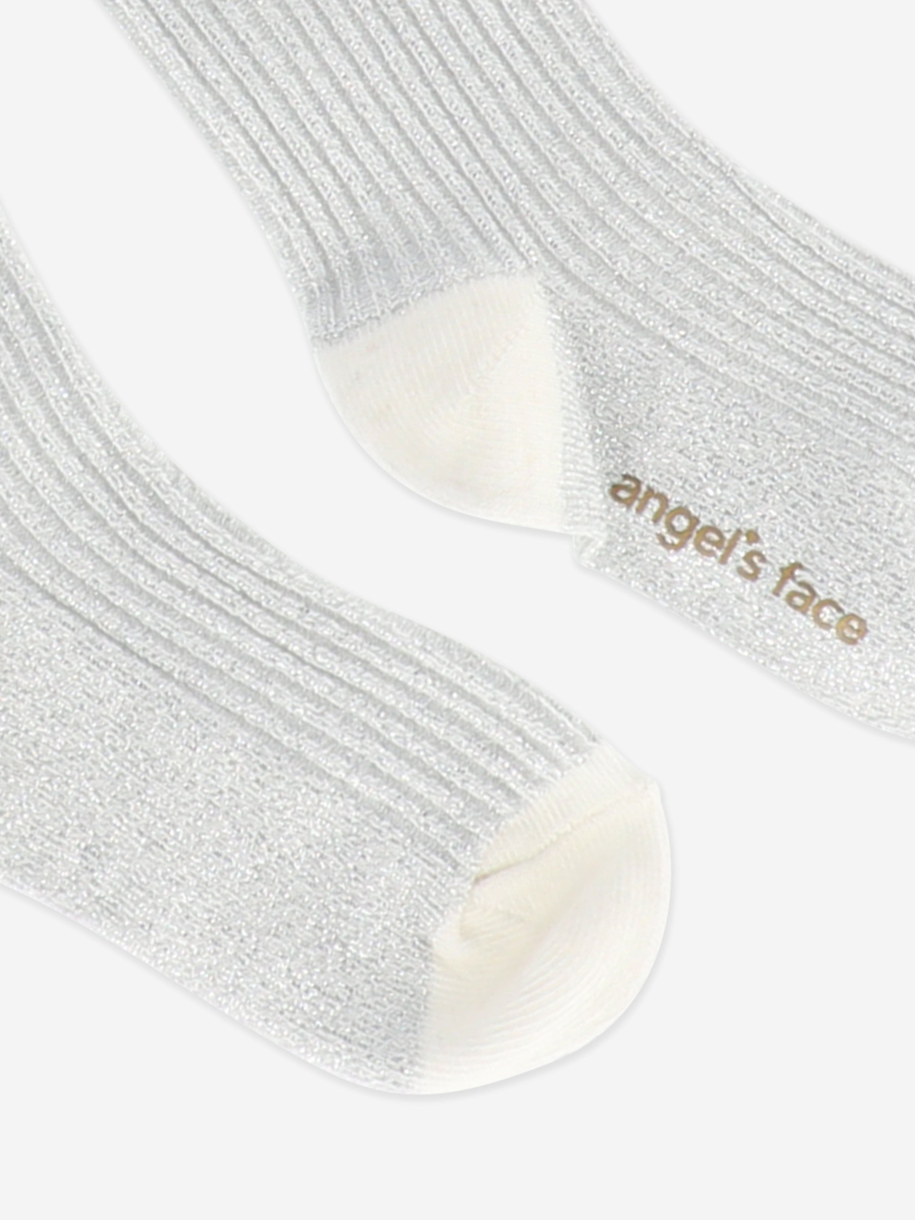 Girls Lucy Sparkle Socks in White