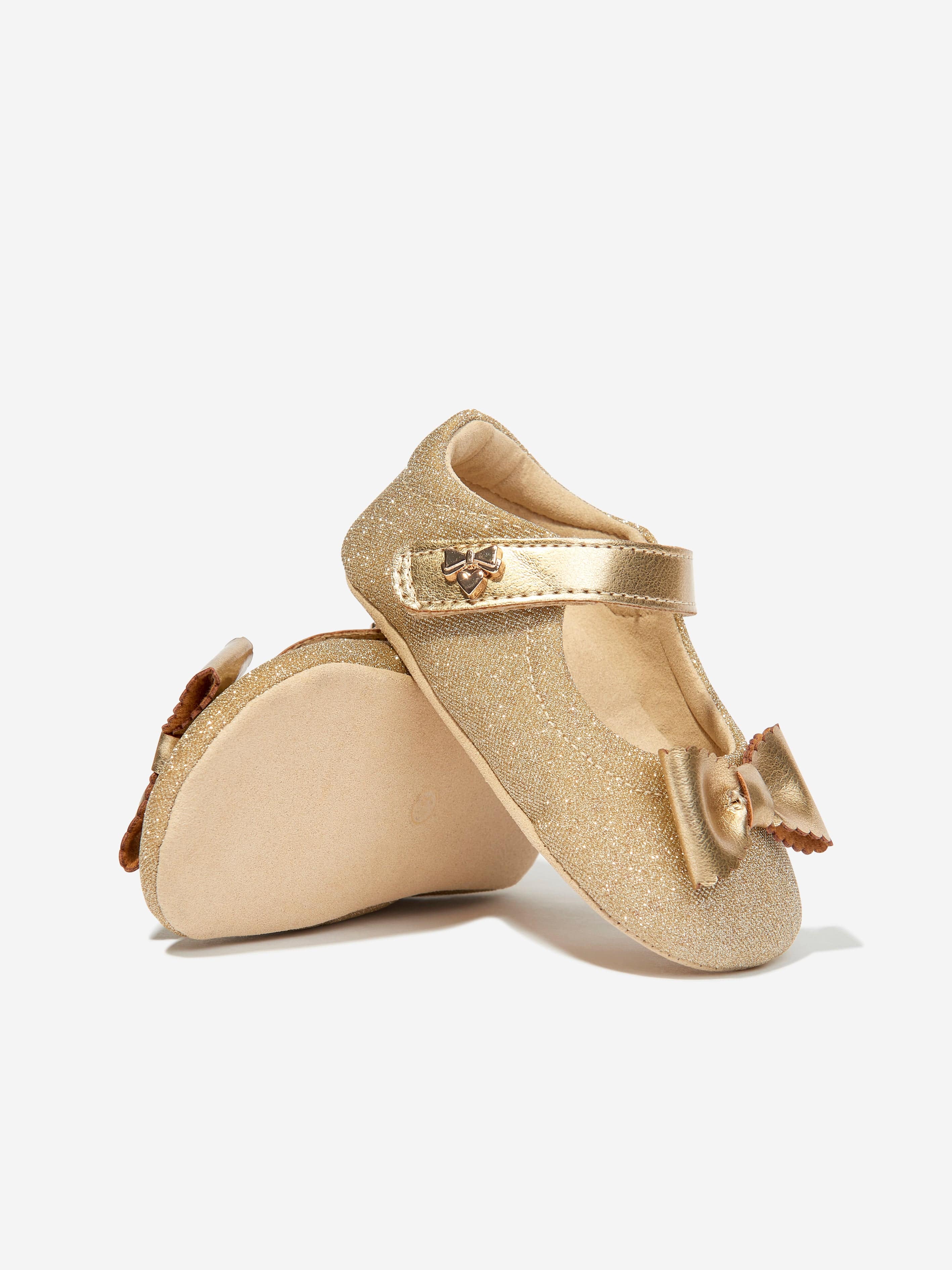 Baby Girls Maxine Glitter Shoes in Gold