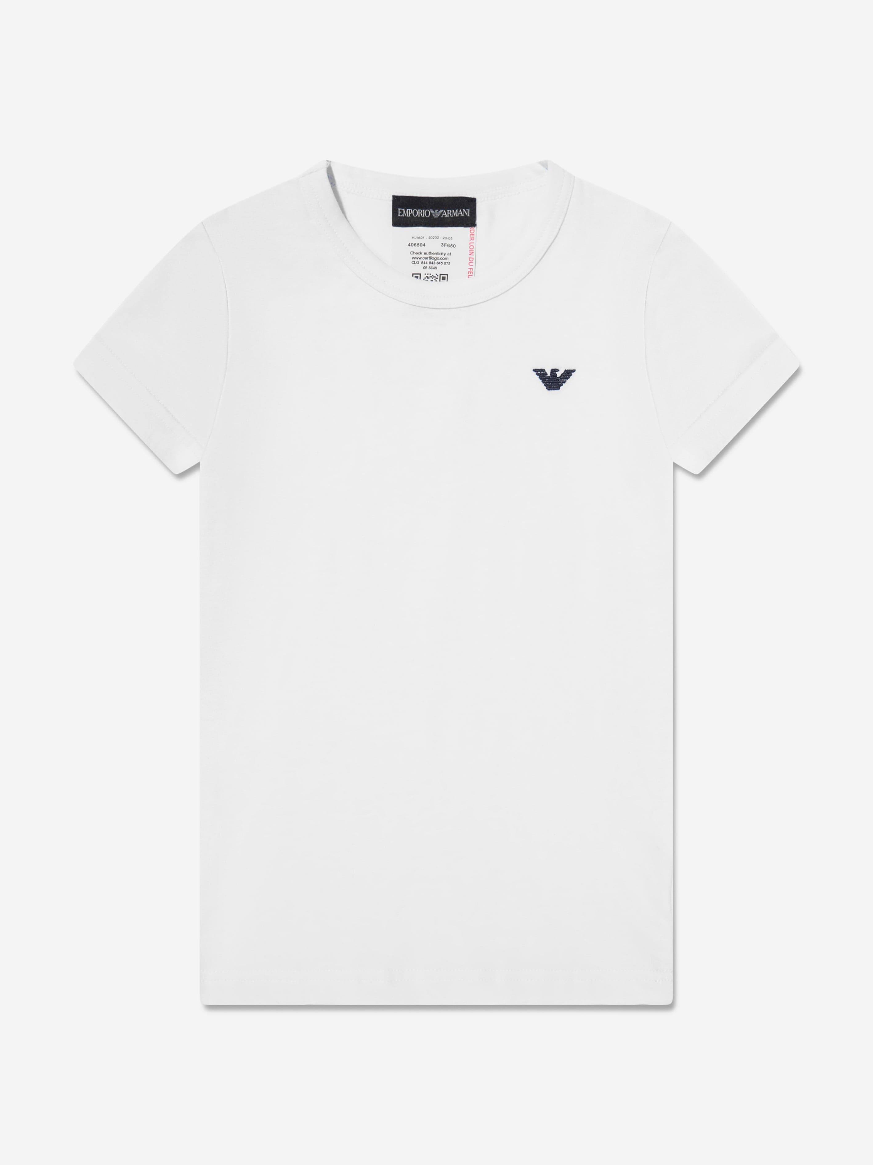 Emporio Armani Boys 2 Pack T-Shirt Set in Navy