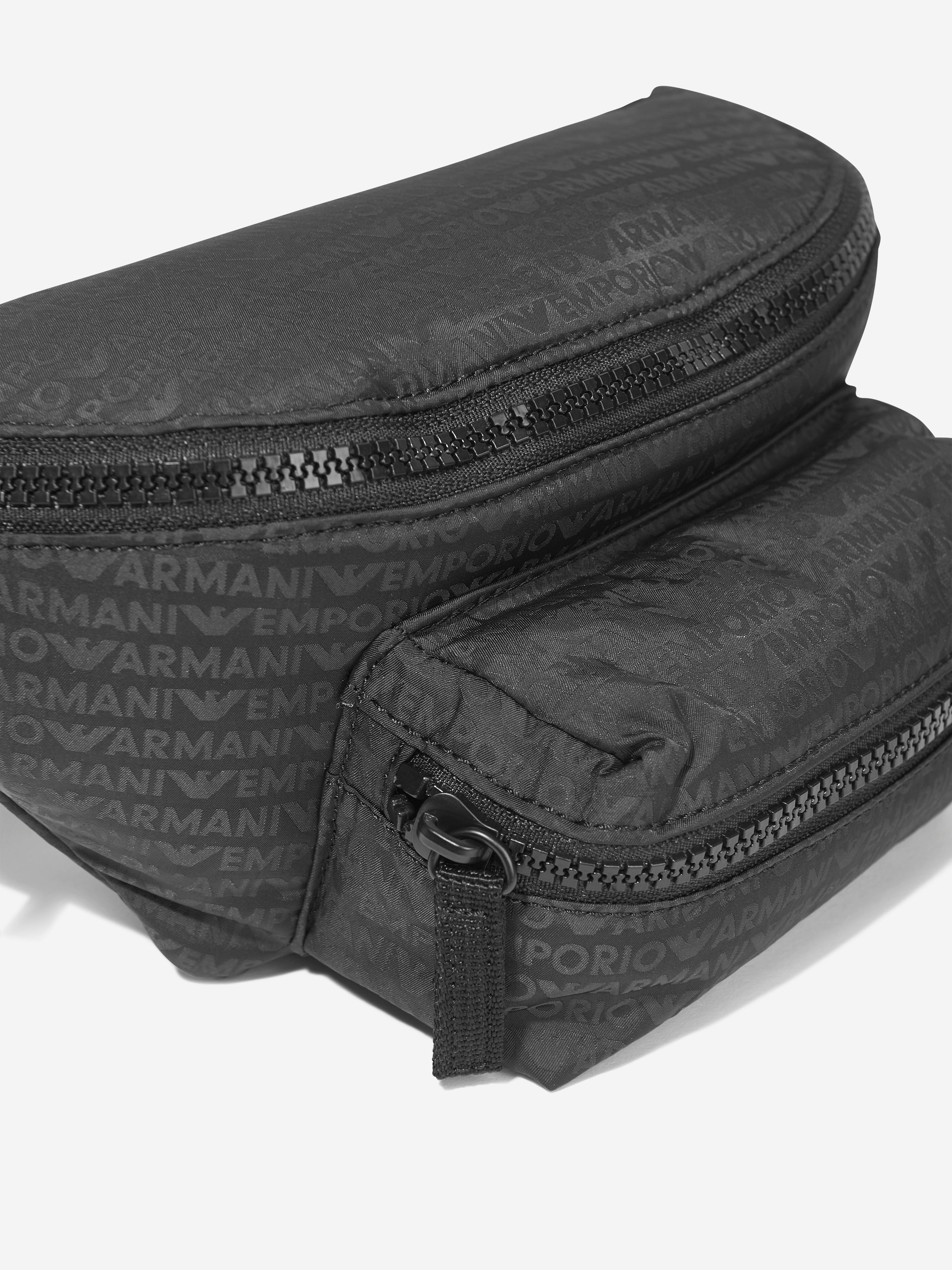 Emporio Armani Boys Logo Belt Bag in Green (23cm)