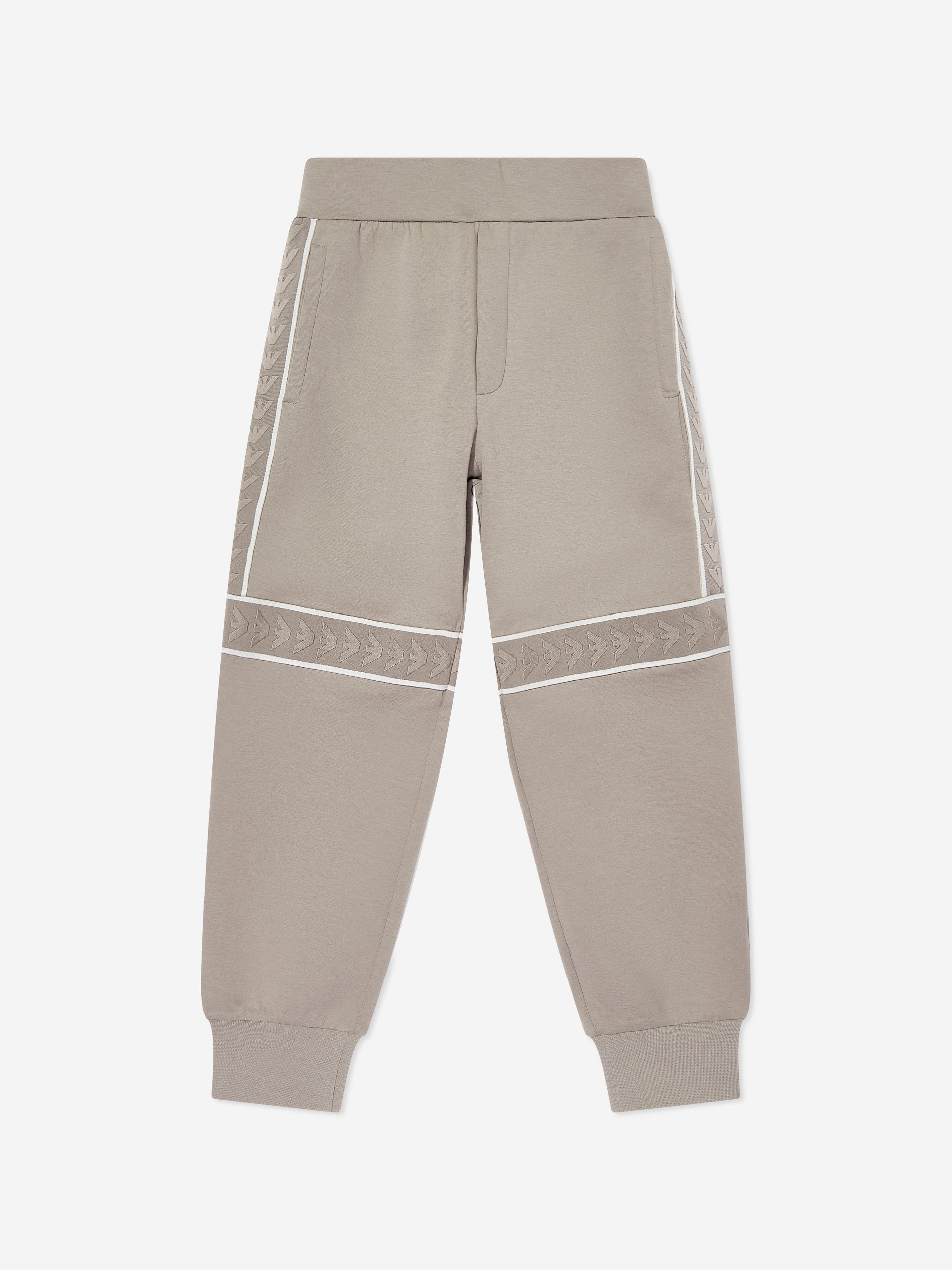 Emporio Armani Boys Logo Joggers in Beige
