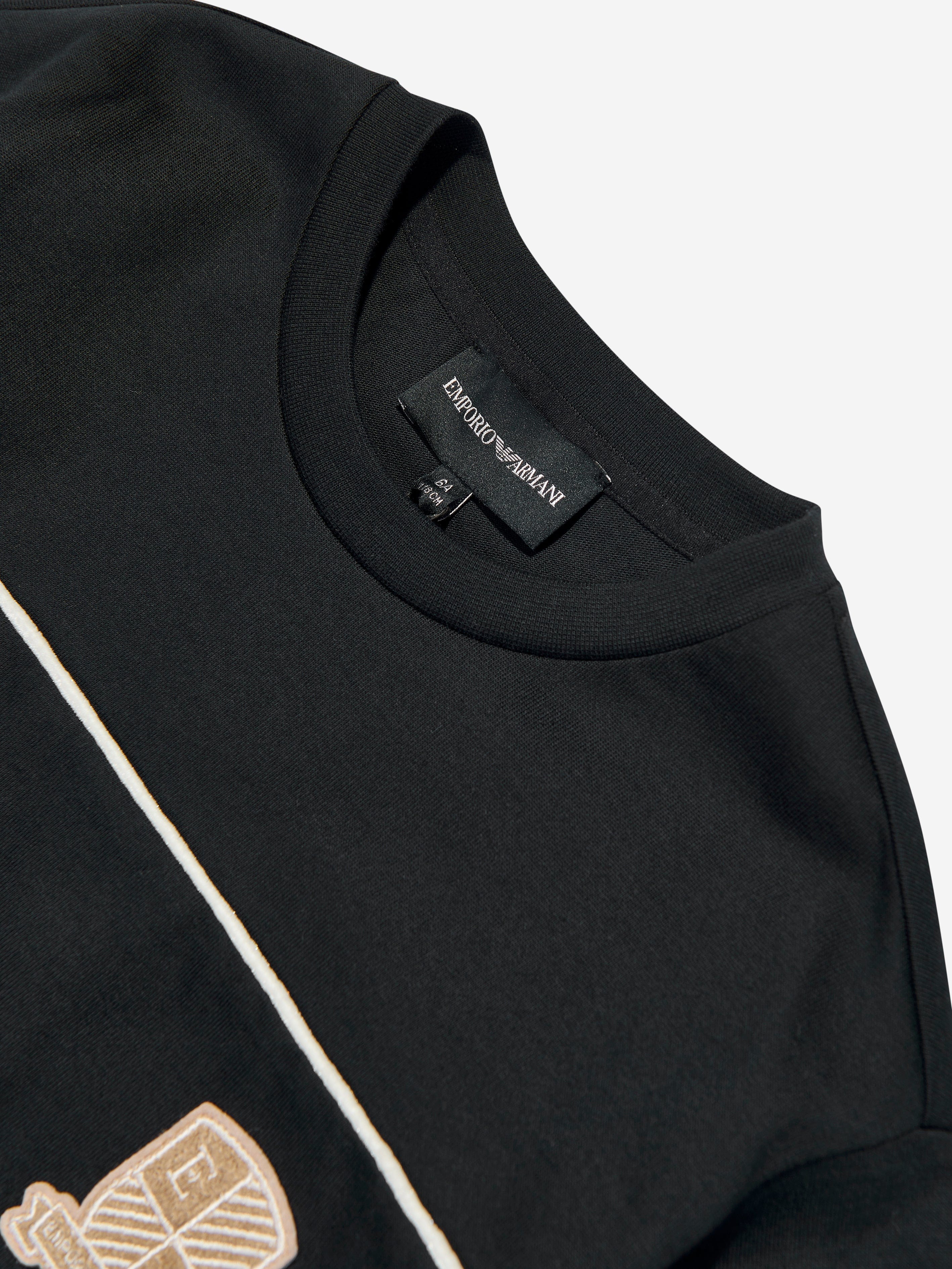 Emporio Armani Boys Logo T-Shirt in Navy