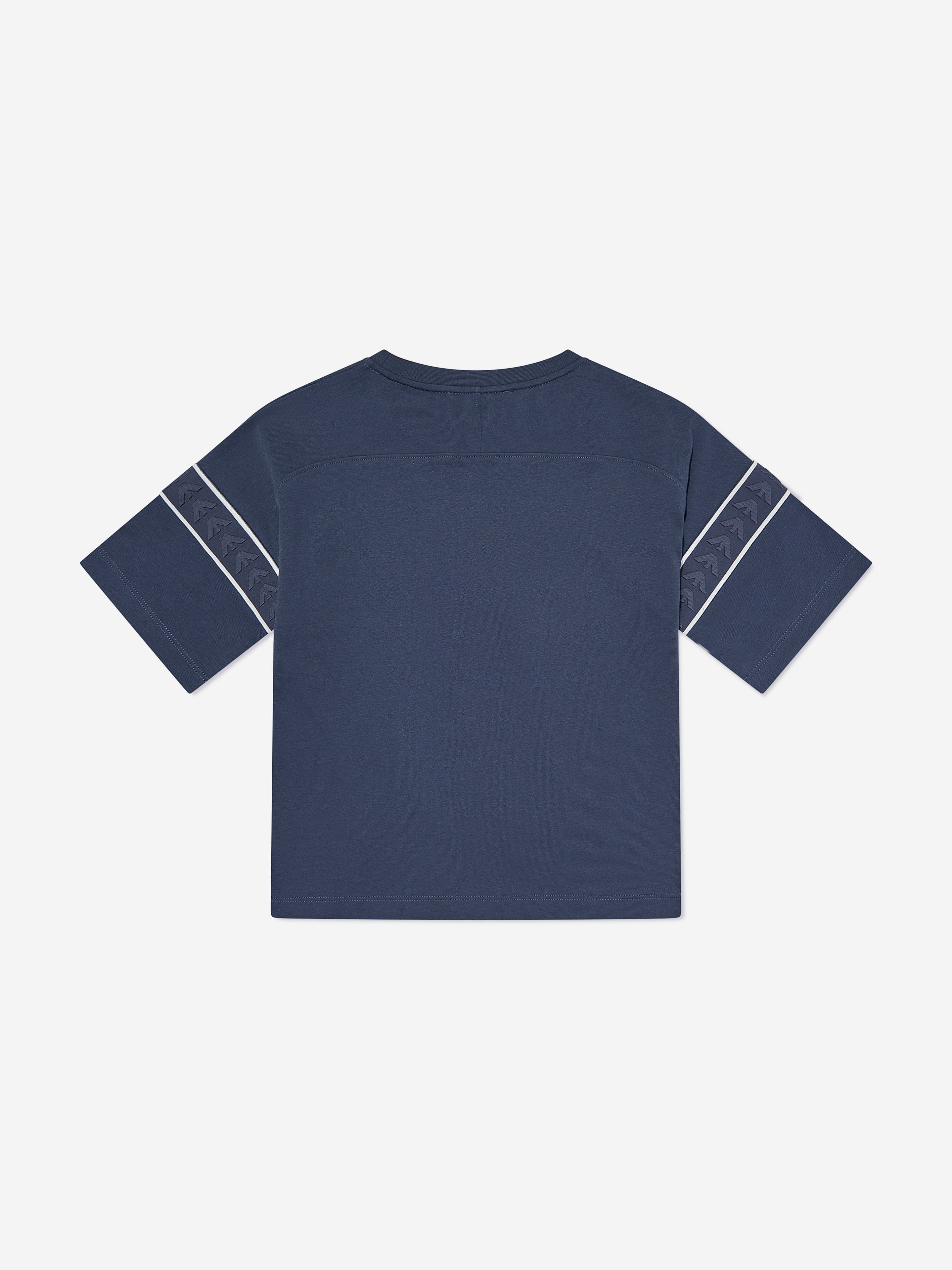 Emporio Armani Boys Logo T-Shirt in Blue