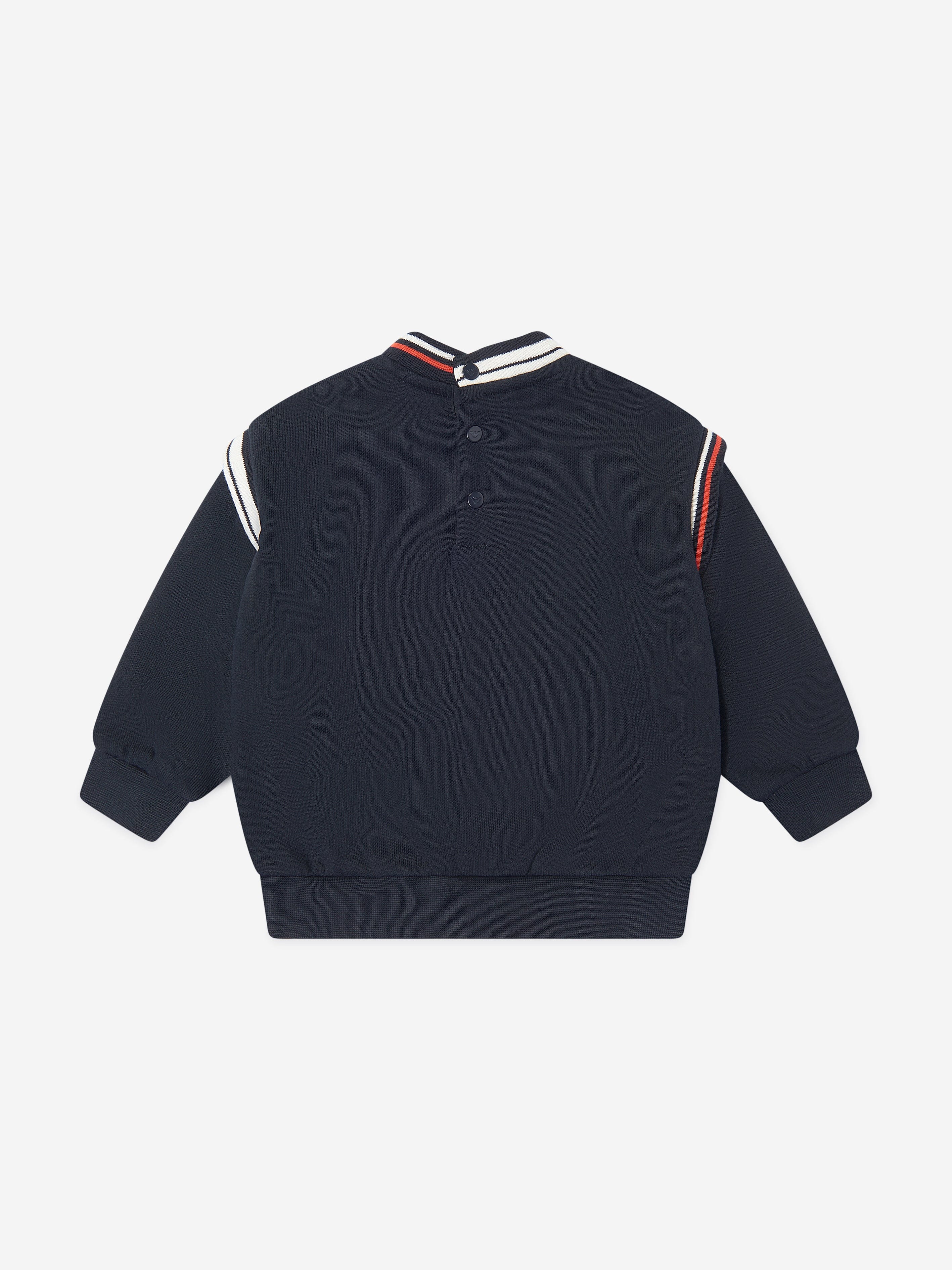 Emporio Armani Baby Boys Logo Sweatshirt in Navy