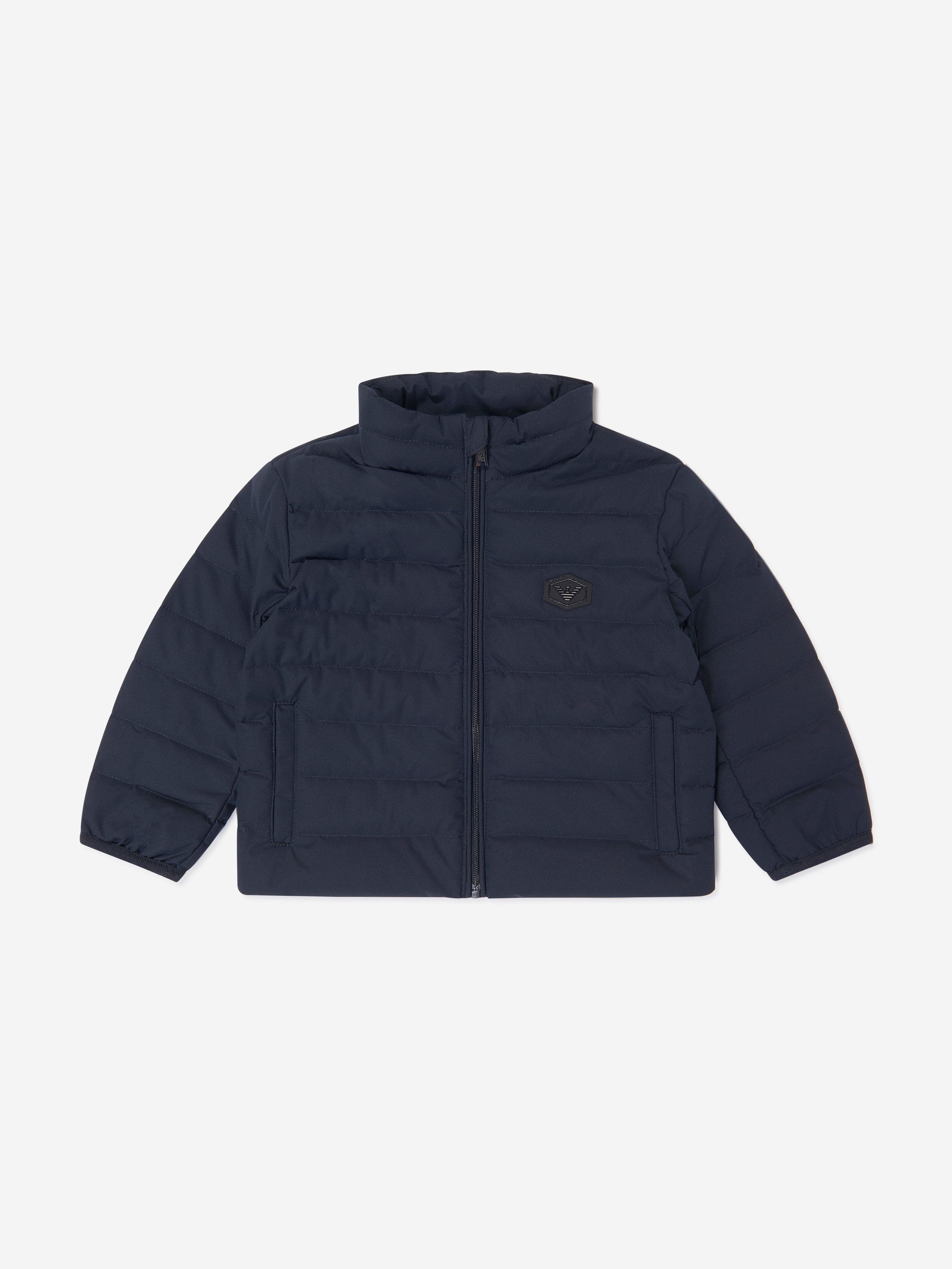 Emporio Armani Baby Boys Down Padded Puffer Jacket in Navy