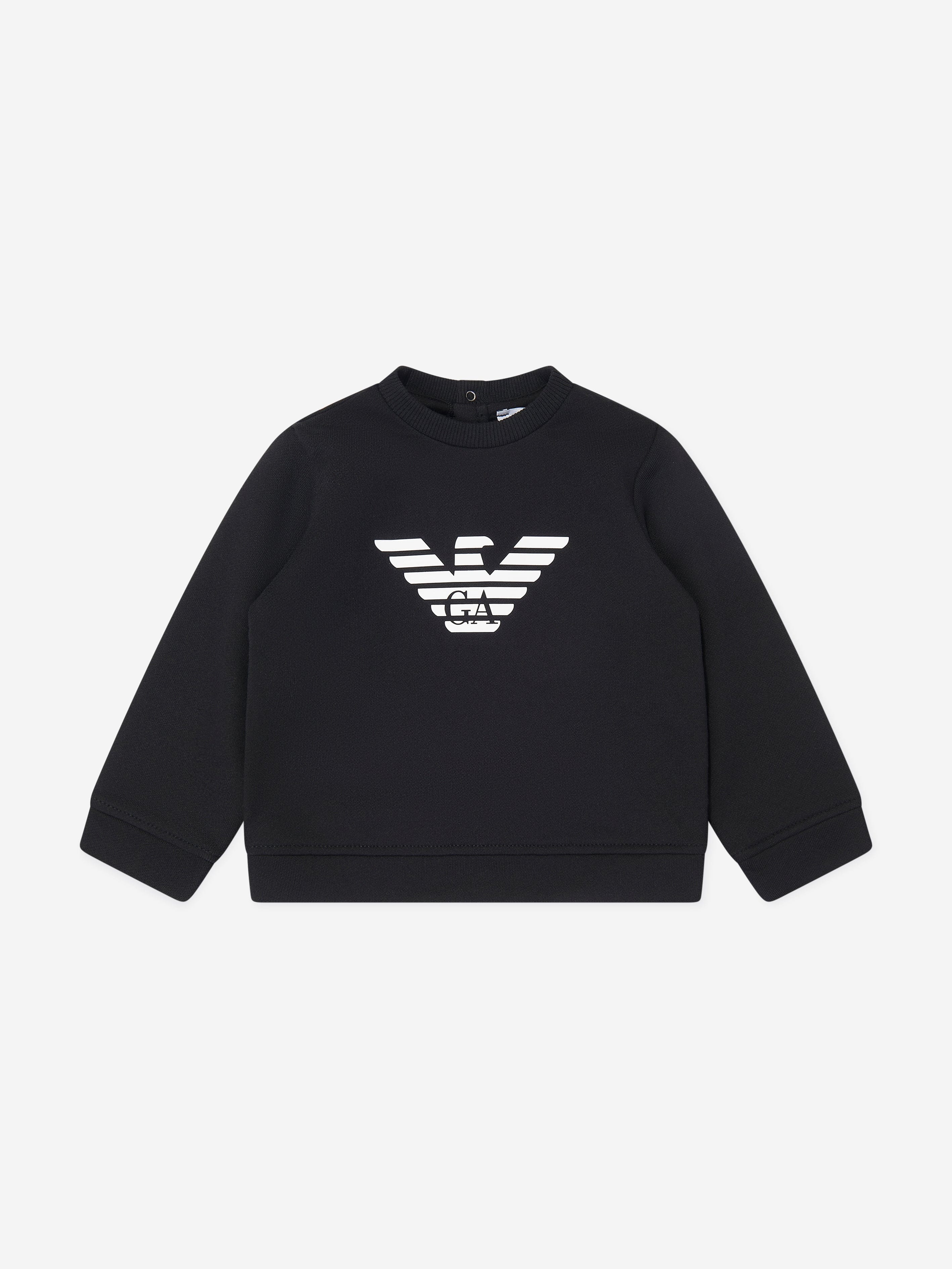 Emporio Armani Baby Boys Logo Sweatshirt in Black
