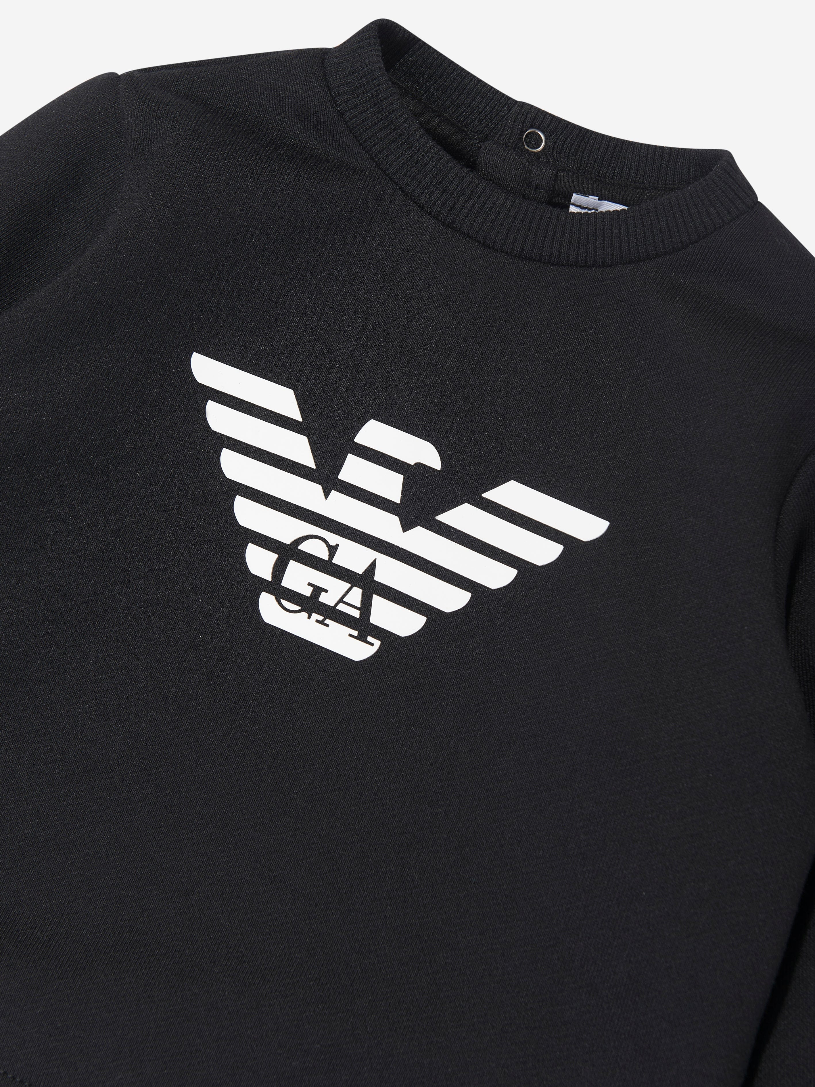 Emporio Armani Baby Boys Logo Sweatshirt in Black