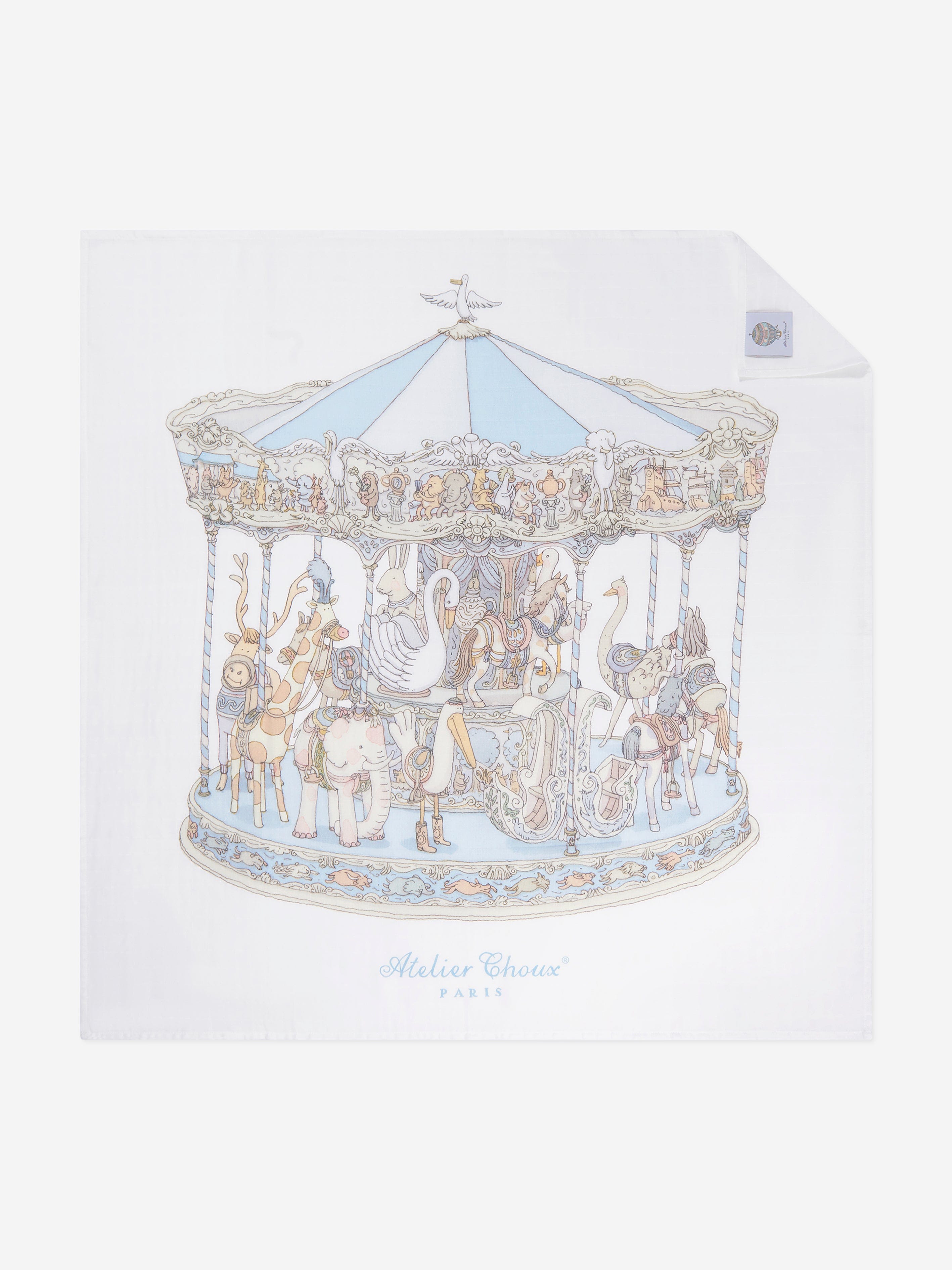 Atelier Choux Baby Carousel Luxury Gift Set in White
