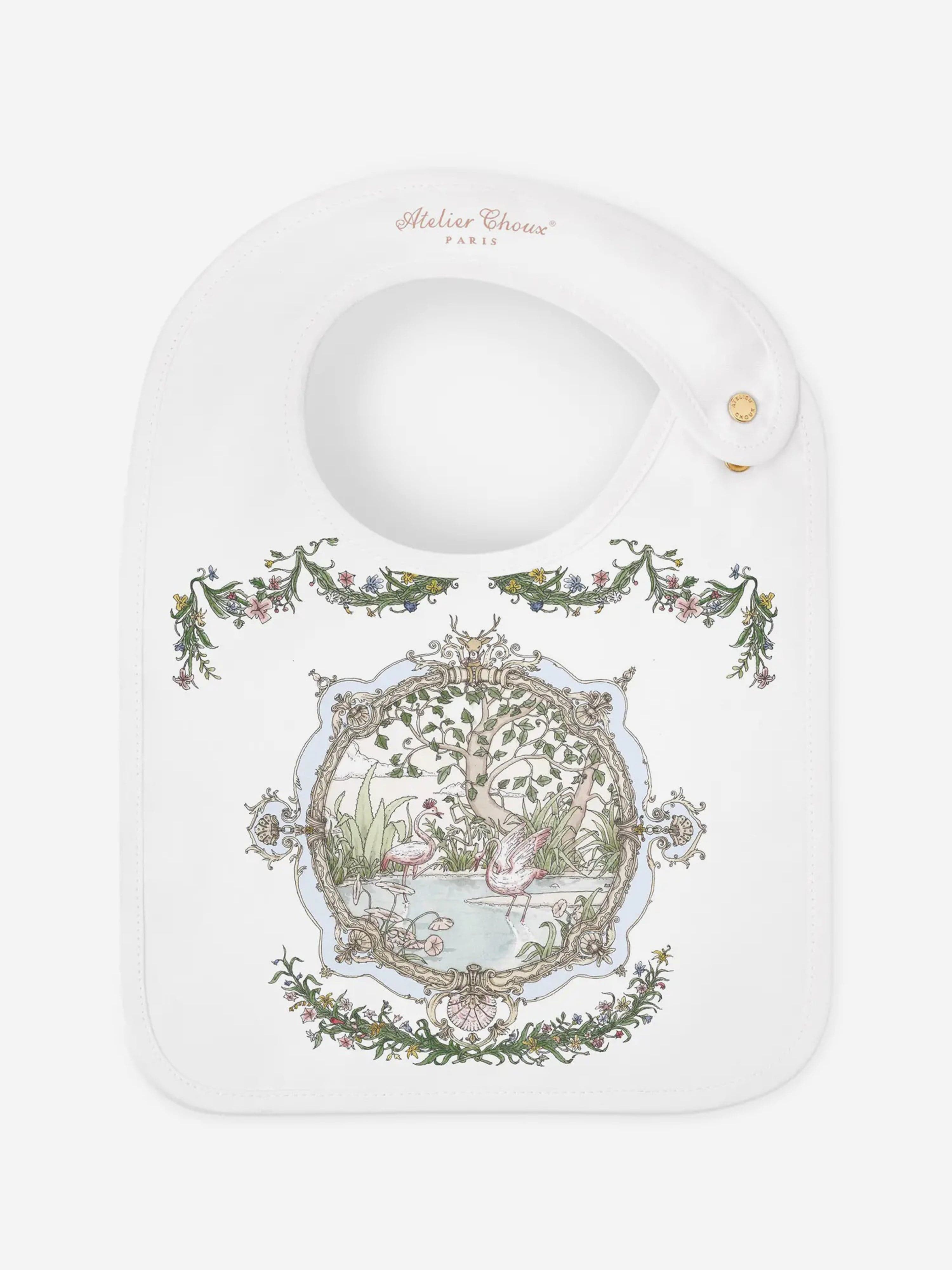 Atelier Choux Baby Tapestry - The Original Carré and Satin Bib Set in