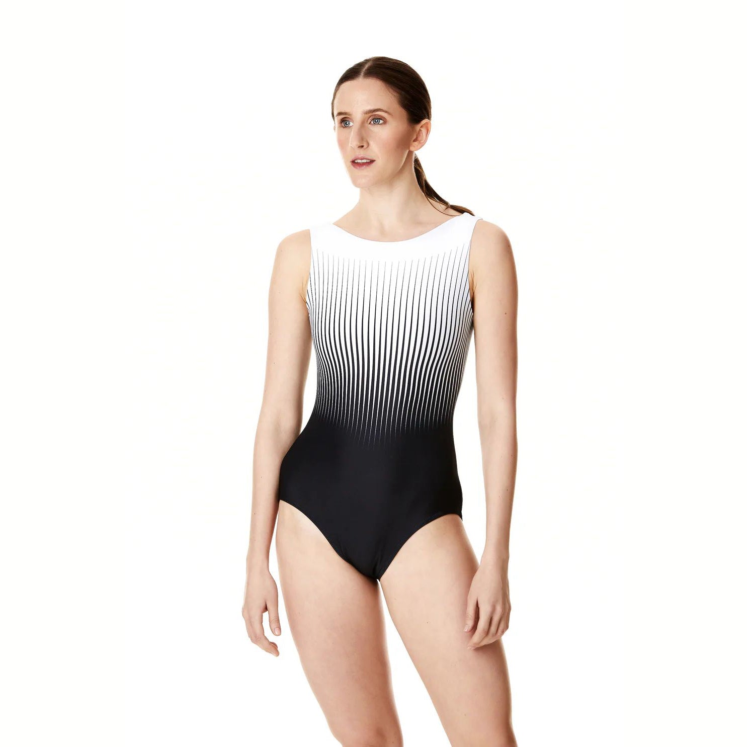 Women White & Black Ballet Onesies(AVID LEOTARD/WHITE TO BLACK)