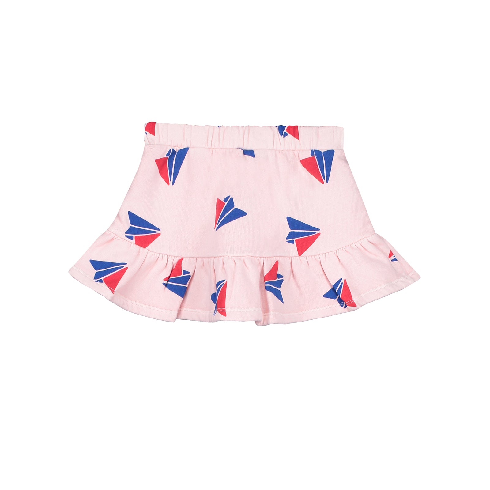 Girls Pink Printed Cotton Skirt