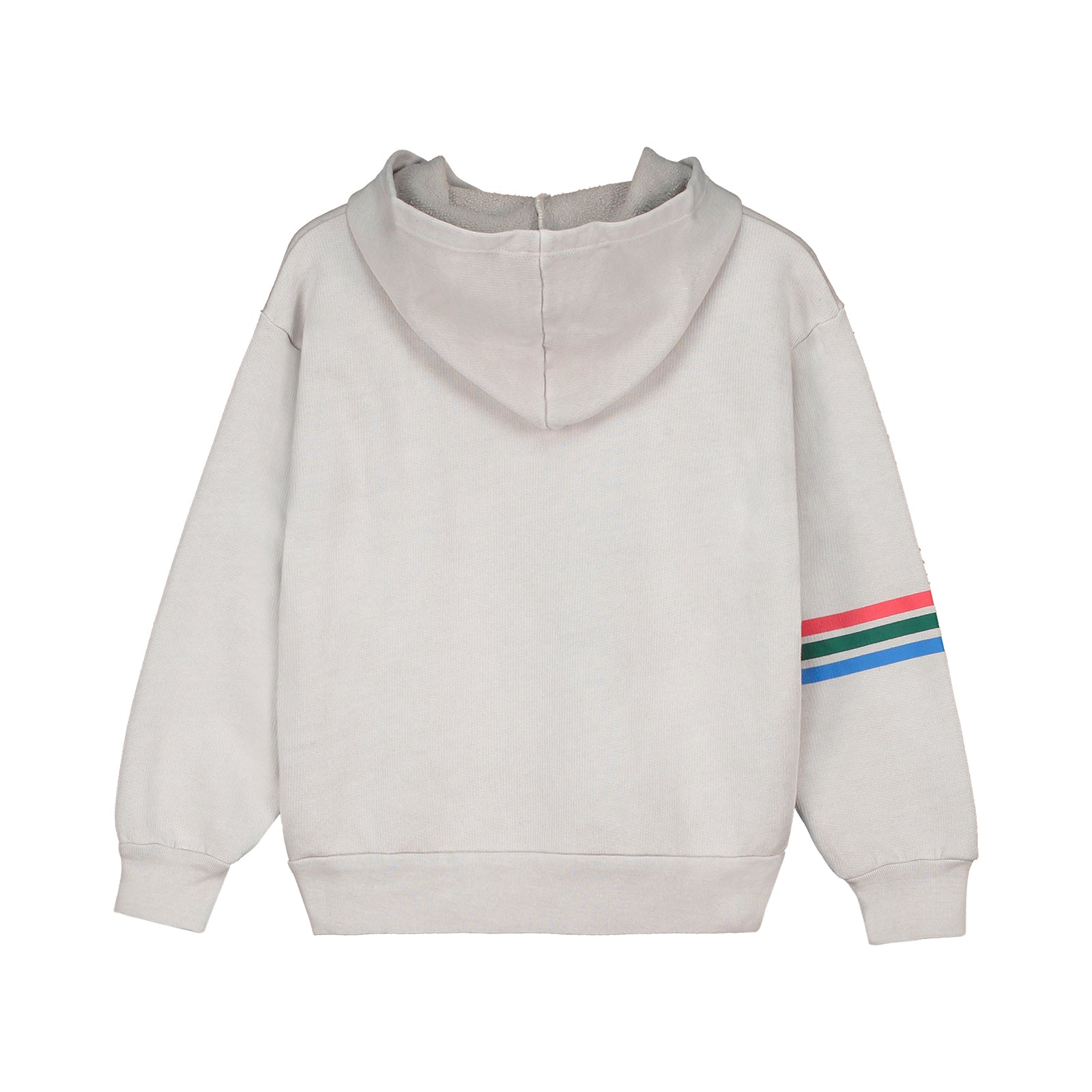 Boys & Girls Grey Cotton Hooded Sweatshirt