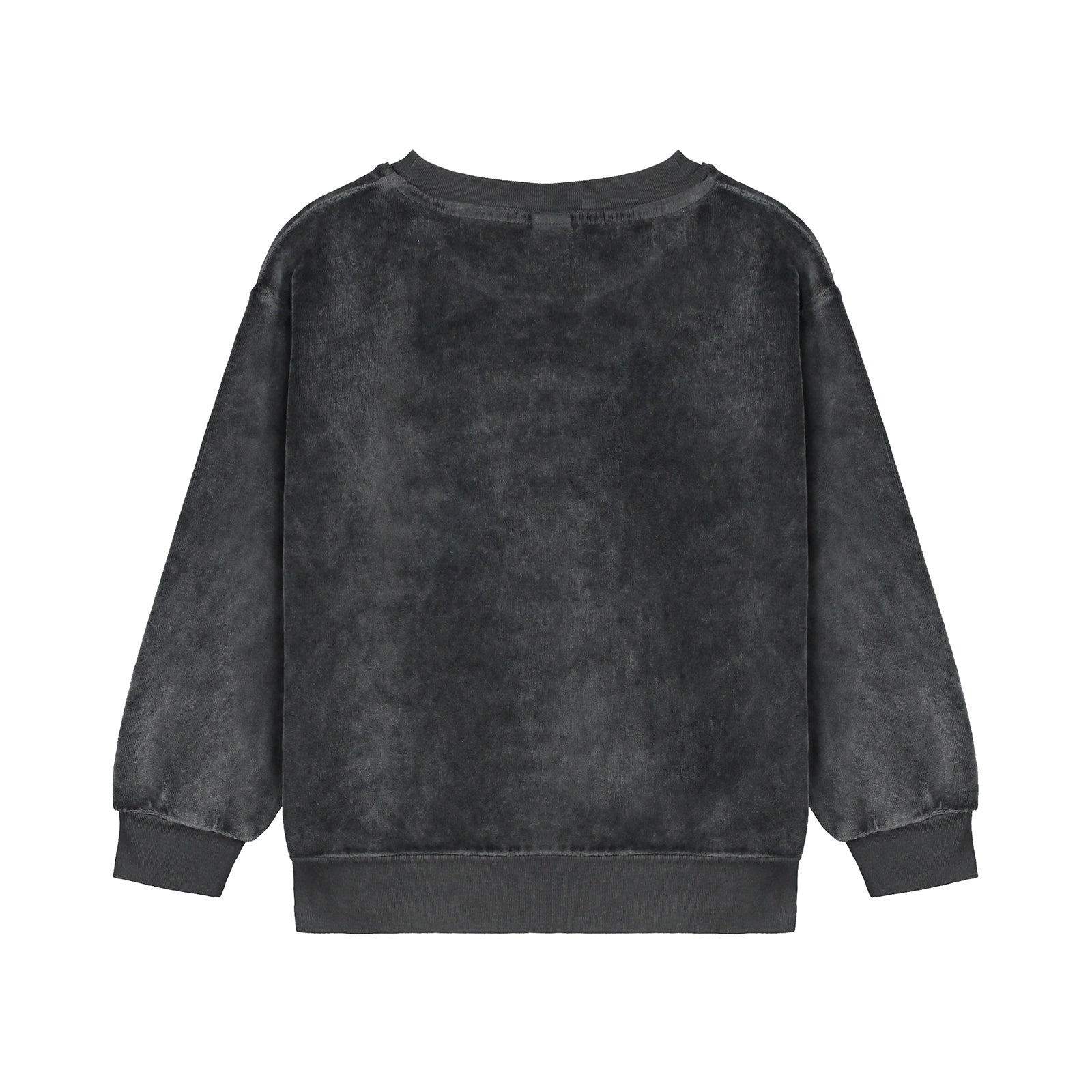 Boys & Girls Black Logo Velvet Sweatshirt