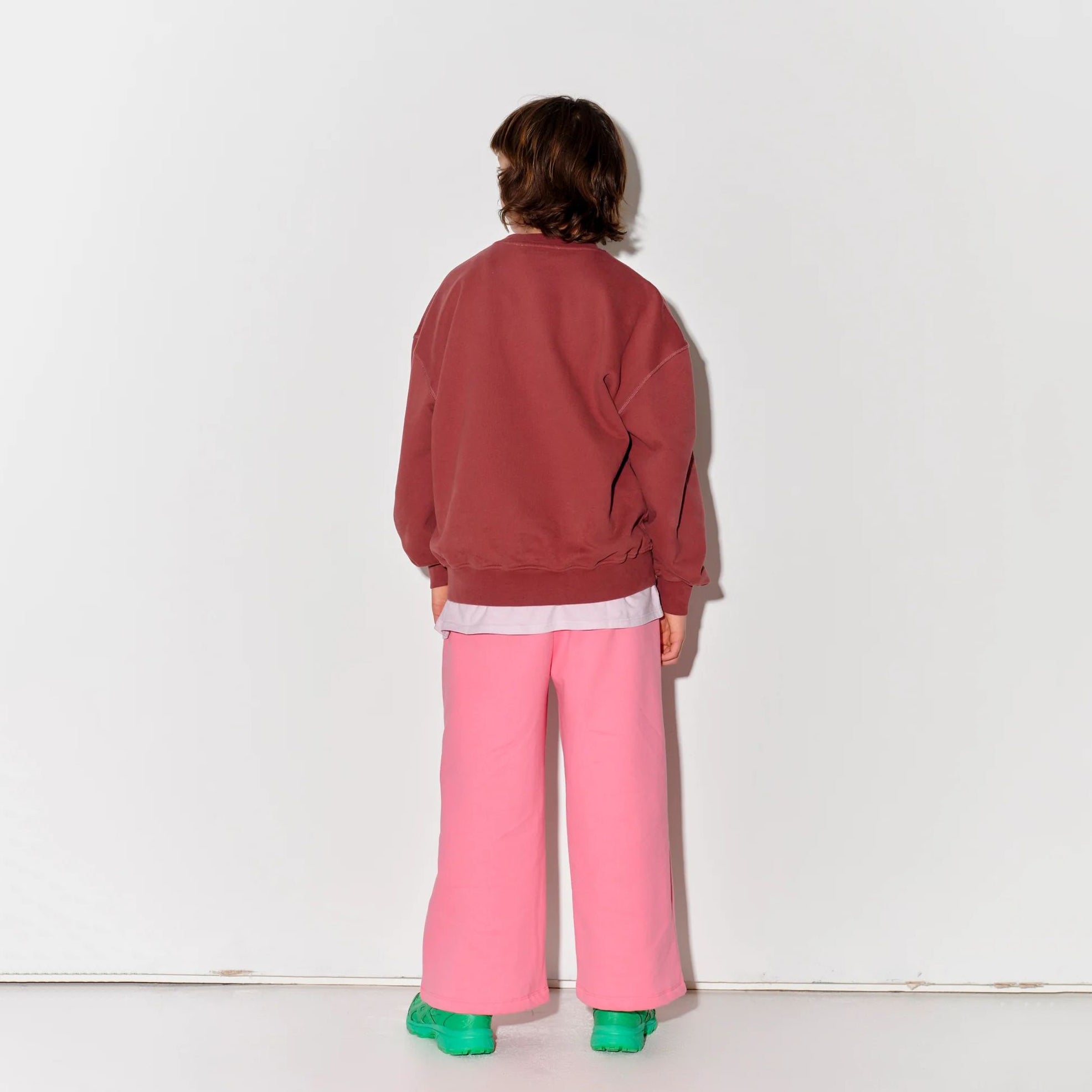 Boys & Girls Wine Red Cotton Sweatshirt