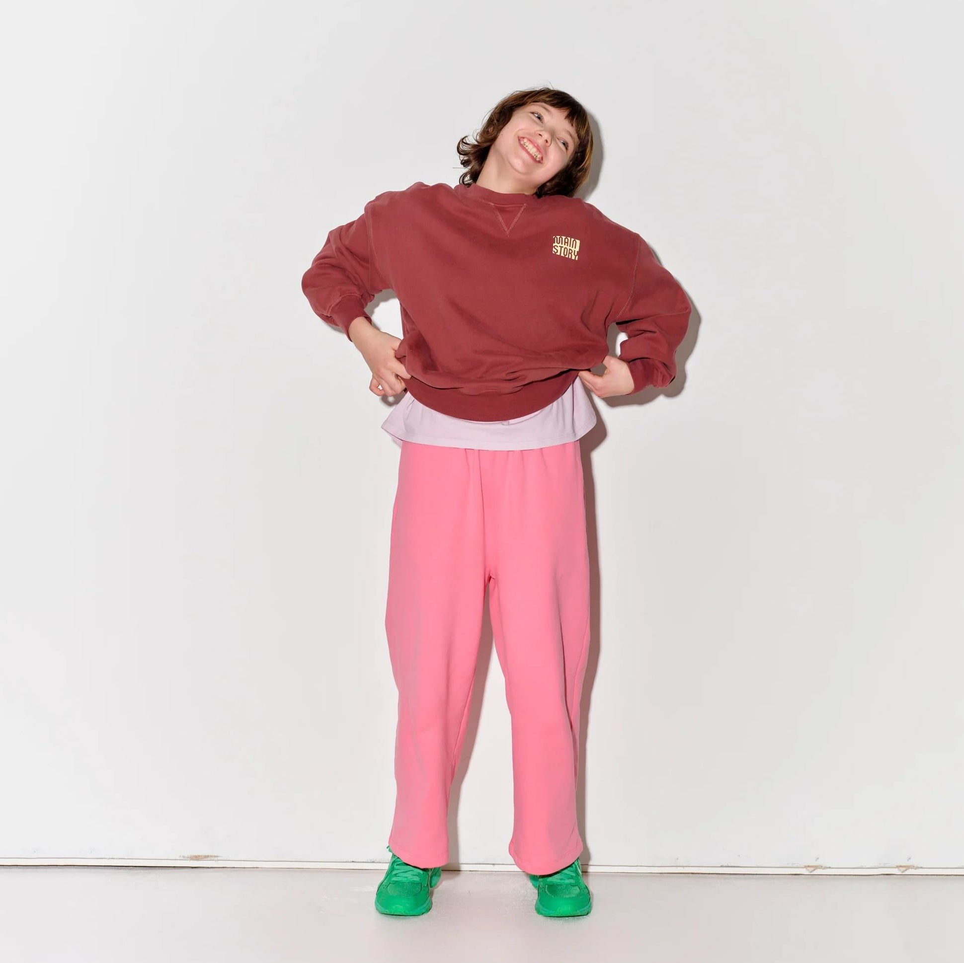 Boys & Girls Wine Red Cotton Sweatshirt