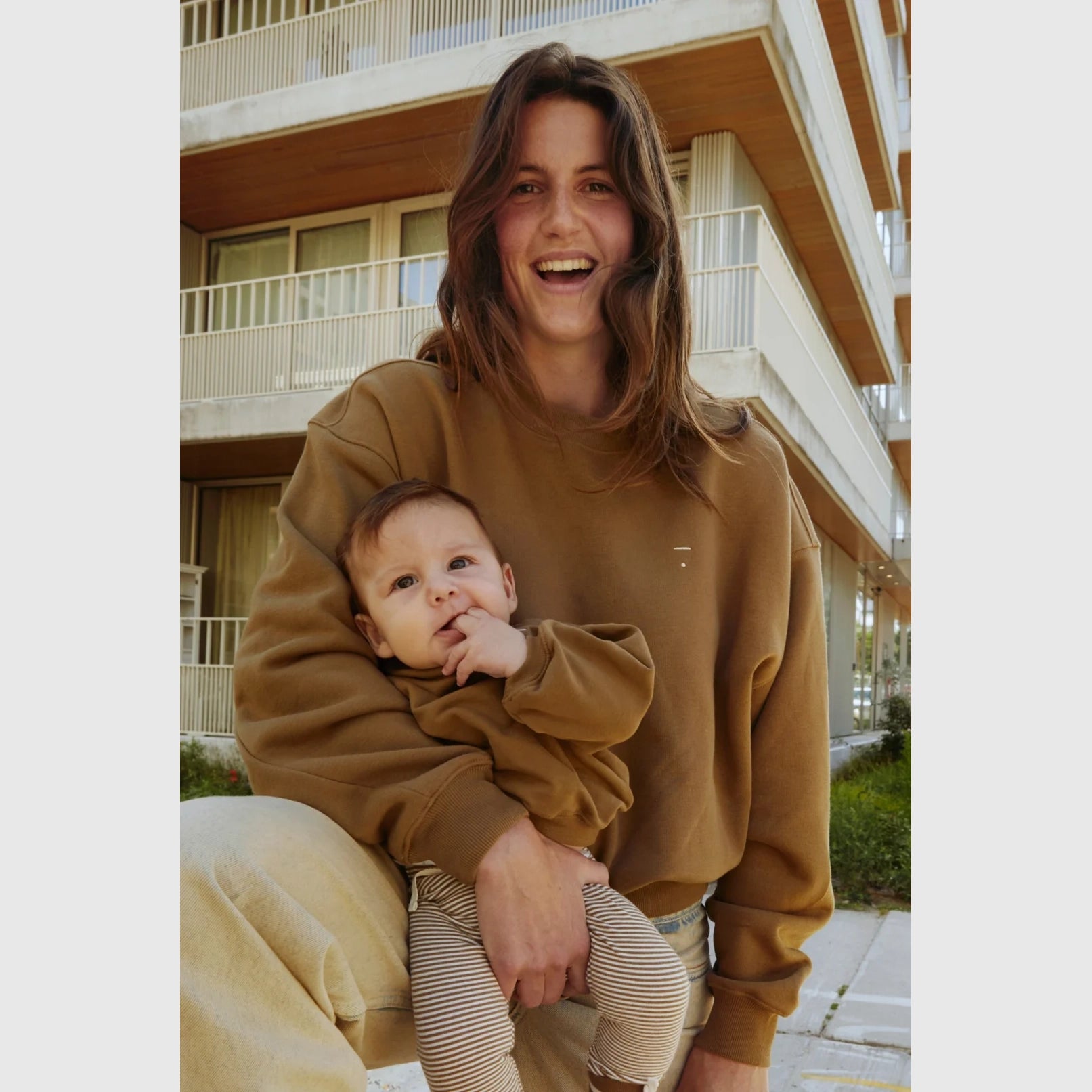 Adult Brown Cotton Sweatshirt