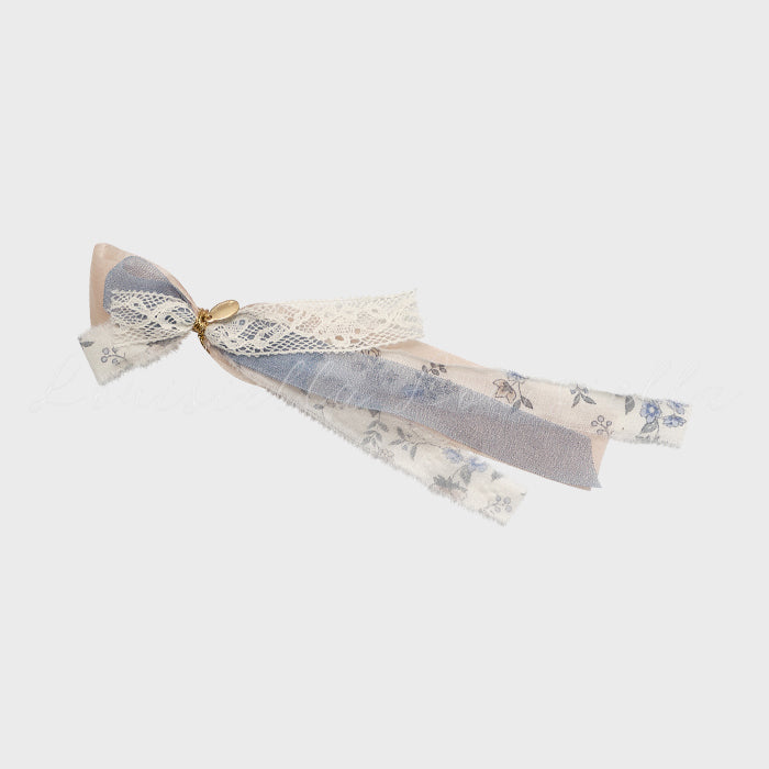 Blue Floral "Marilly" Hairpin