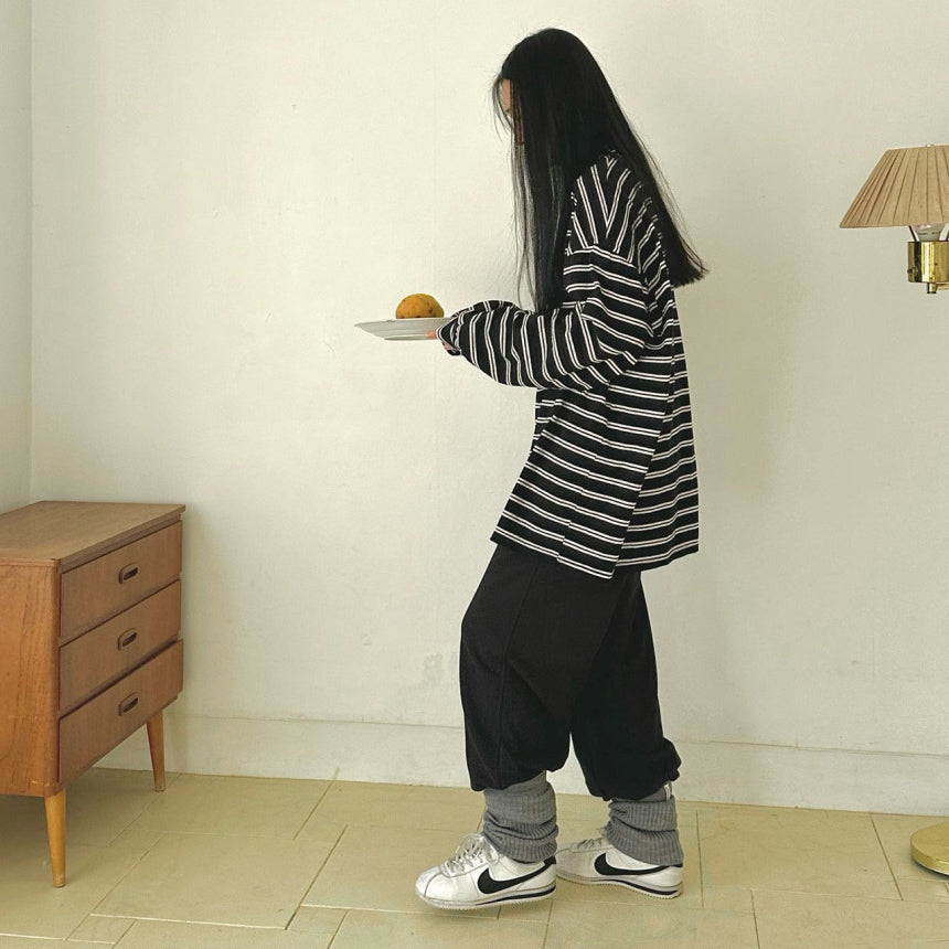 Adult Black Stripes Cotton T-Shirt