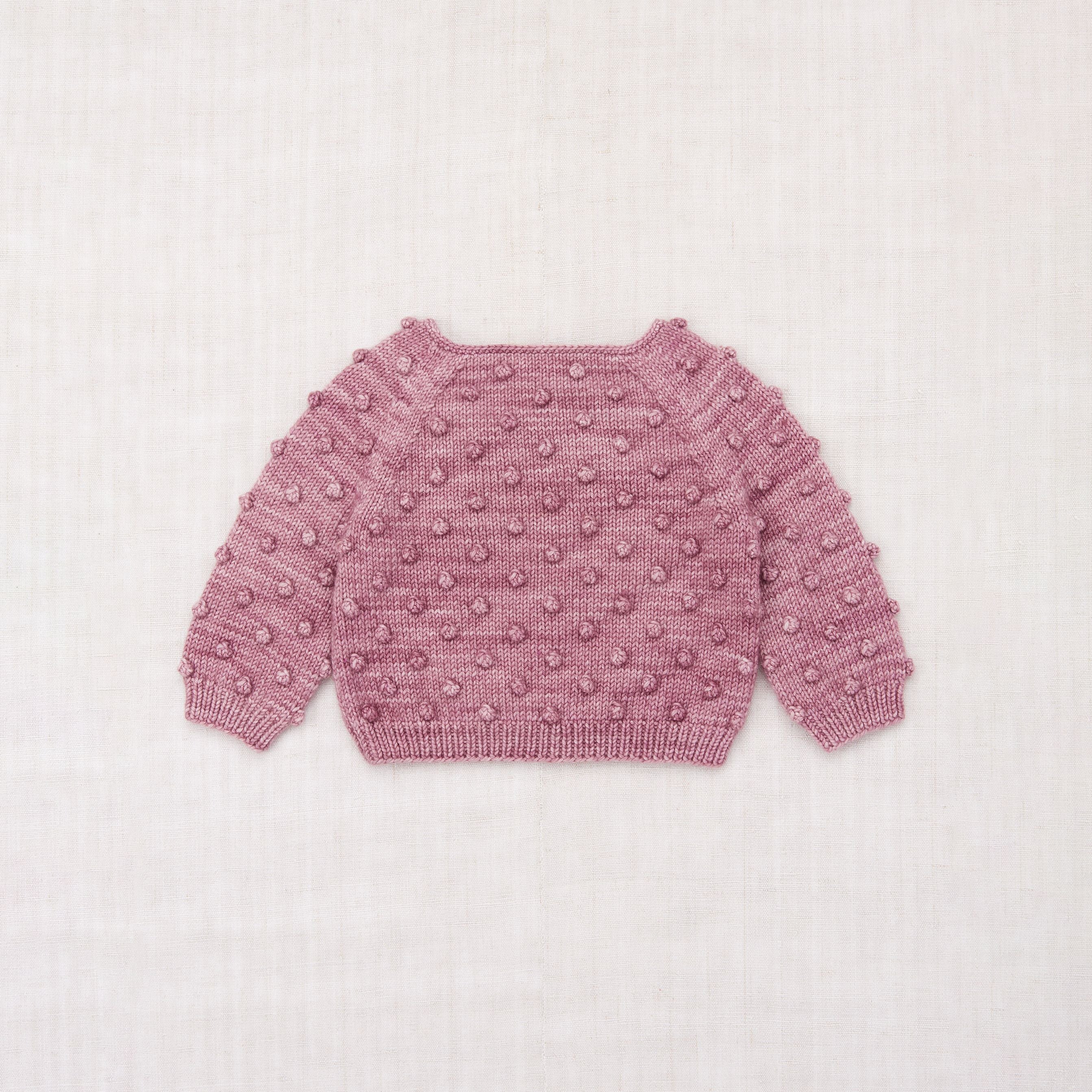 Baby Girls Pink Popcorn Wool Sweater