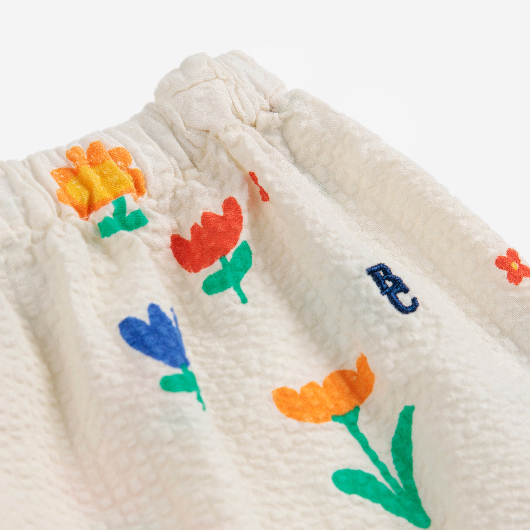 Baby Boys & Girls Offwhite Printed Flower Cotton Pants