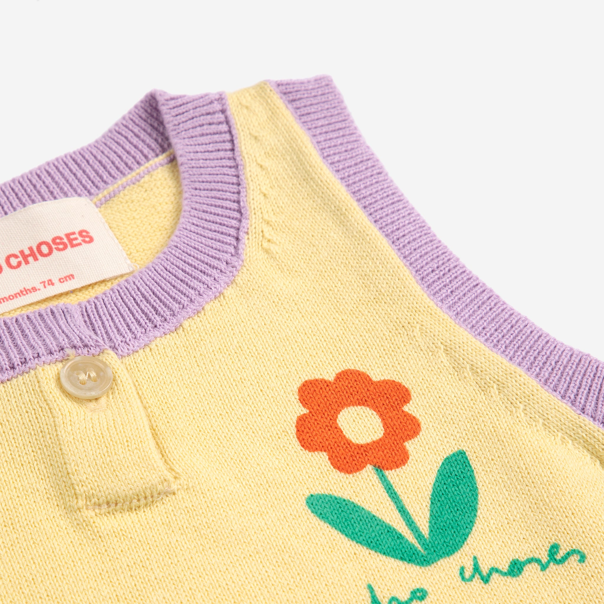 Baby Girls Beige Flower Knitted Cotton Set(2 Pack)