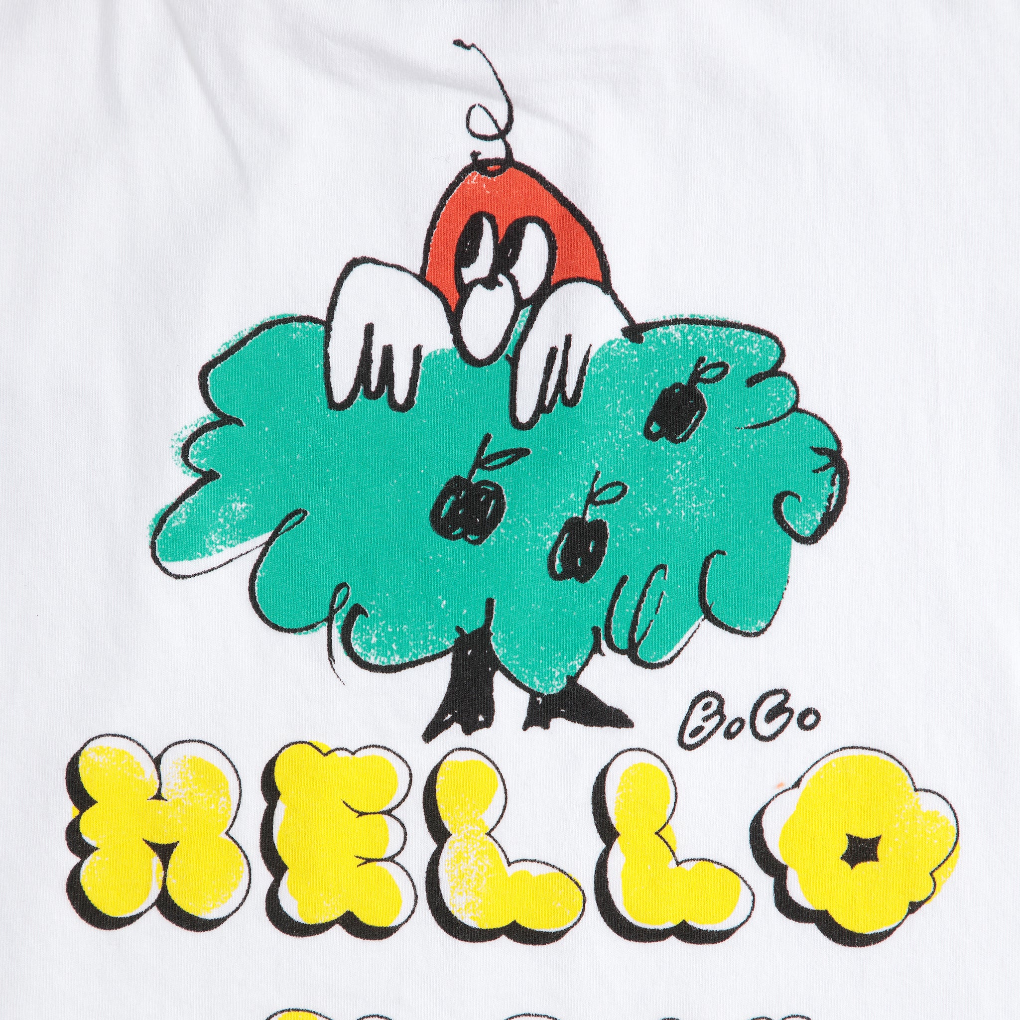 Girls Offwhite Printed Logo Cotton T-Shirt